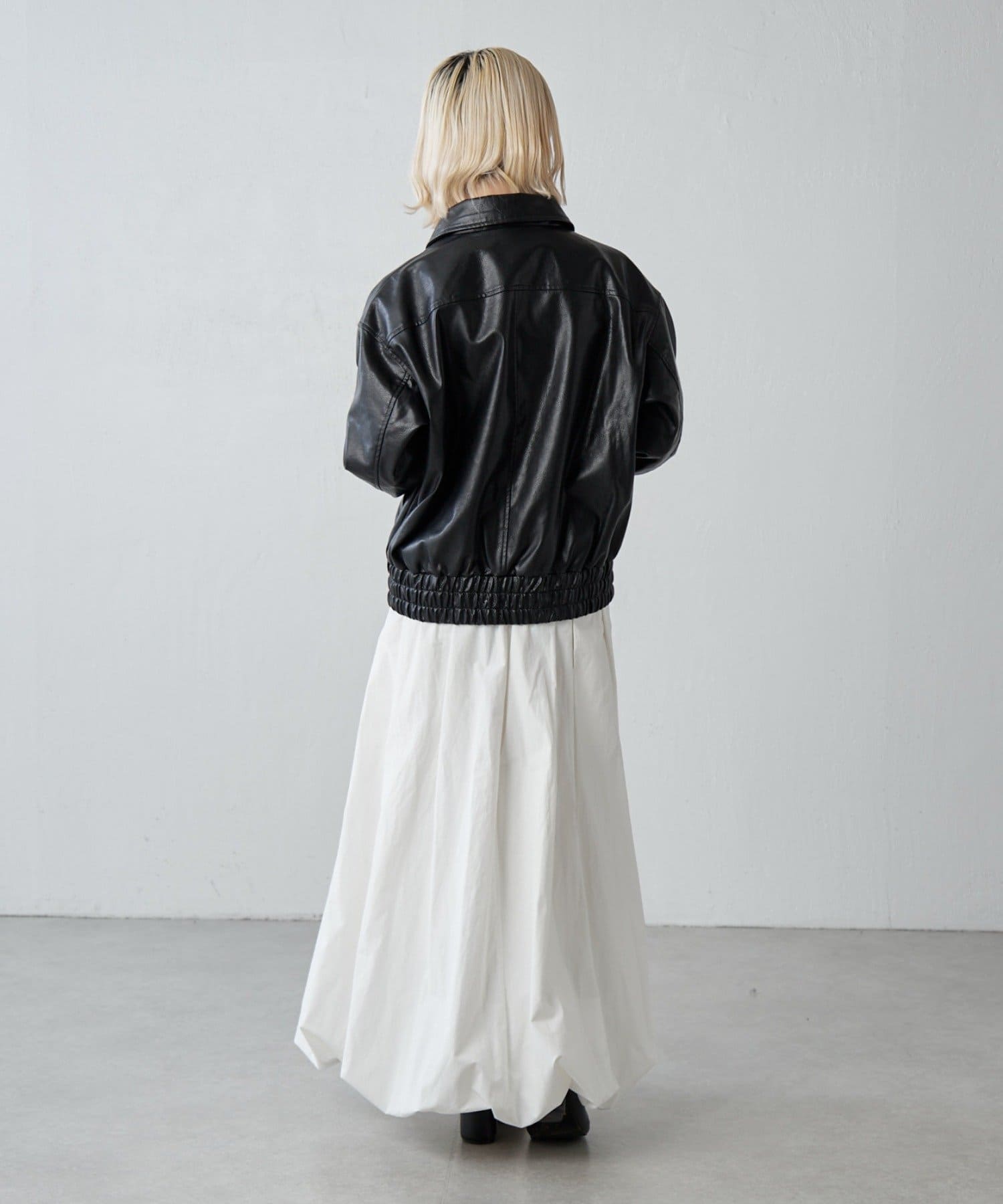 Lui's(ルイス) フェイクレザーZIPブルゾン