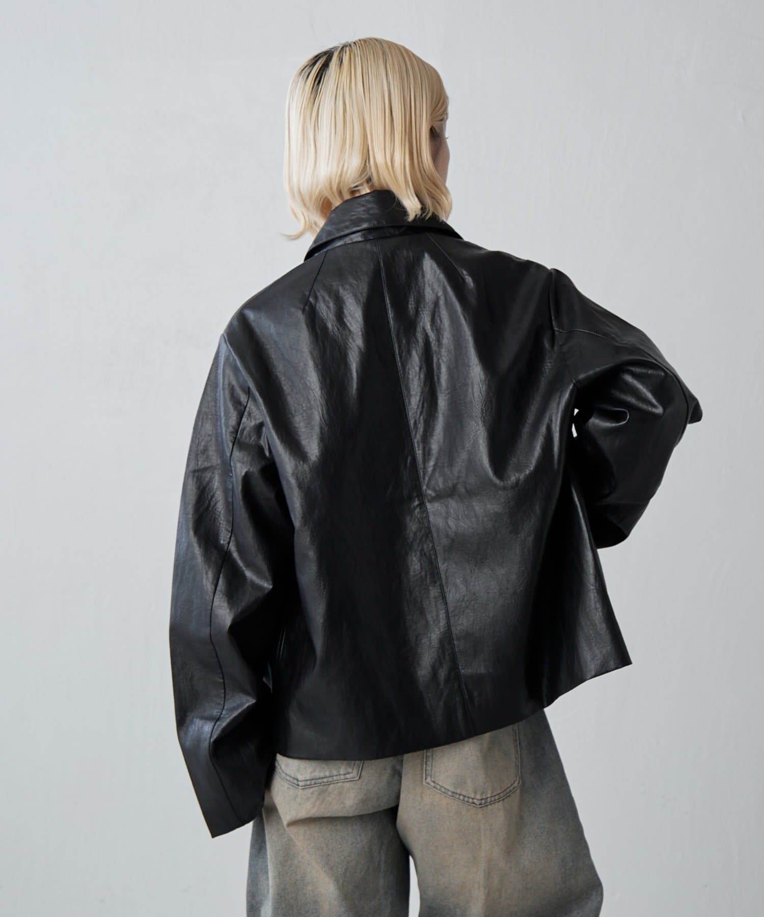 Lui's(ルイス) フェイクレザーシャツジャケット