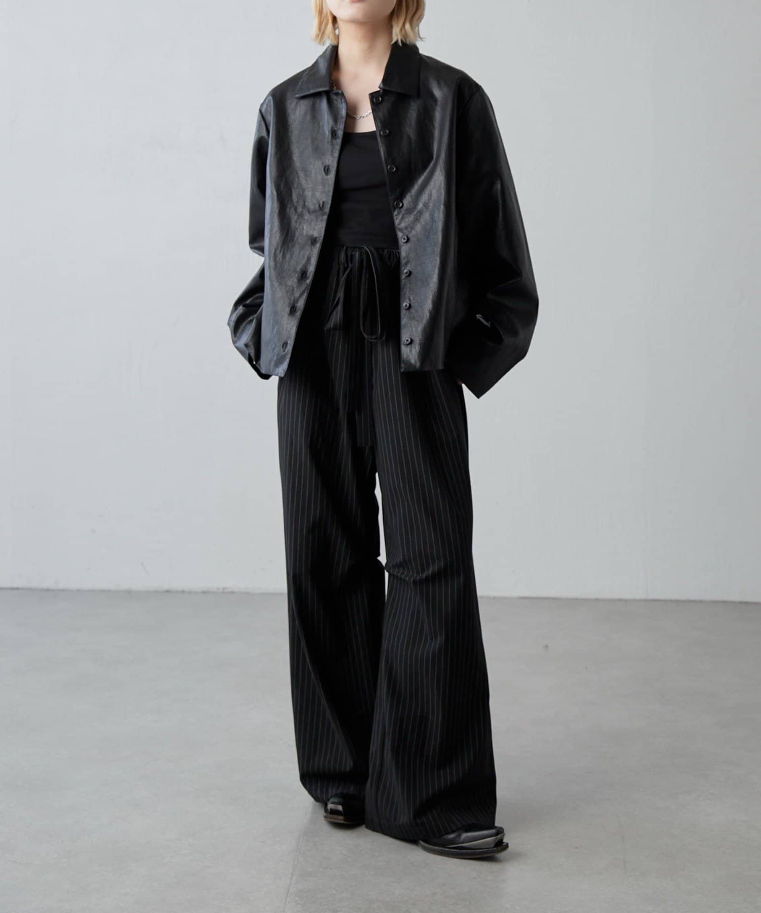 Lui's(ルイス) フェイクレザーシャツジャケット