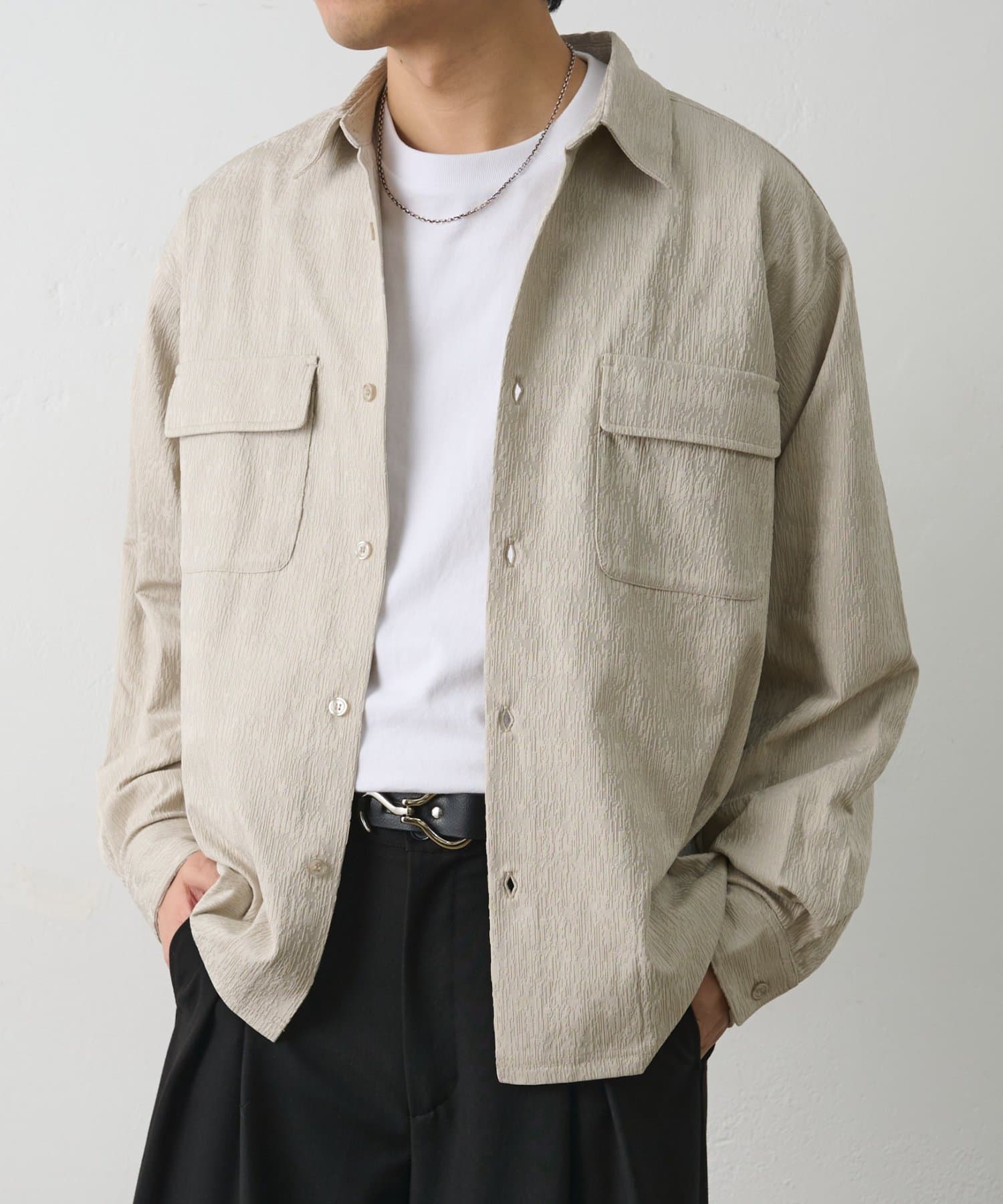 COLONY 2139(コロニー トゥーワンスリーナイン) ブライトジャガードシャツ