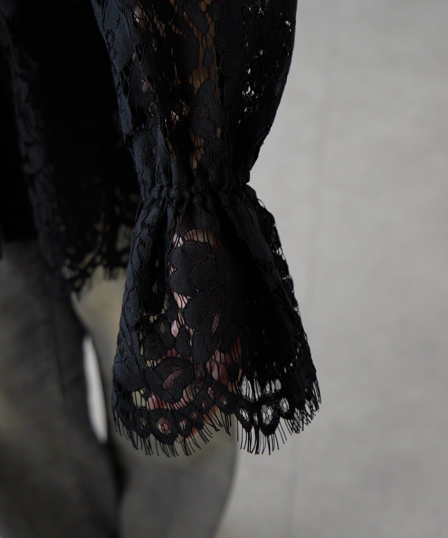 Lui's(ルイス) スカラップレースバックオープンシャツ