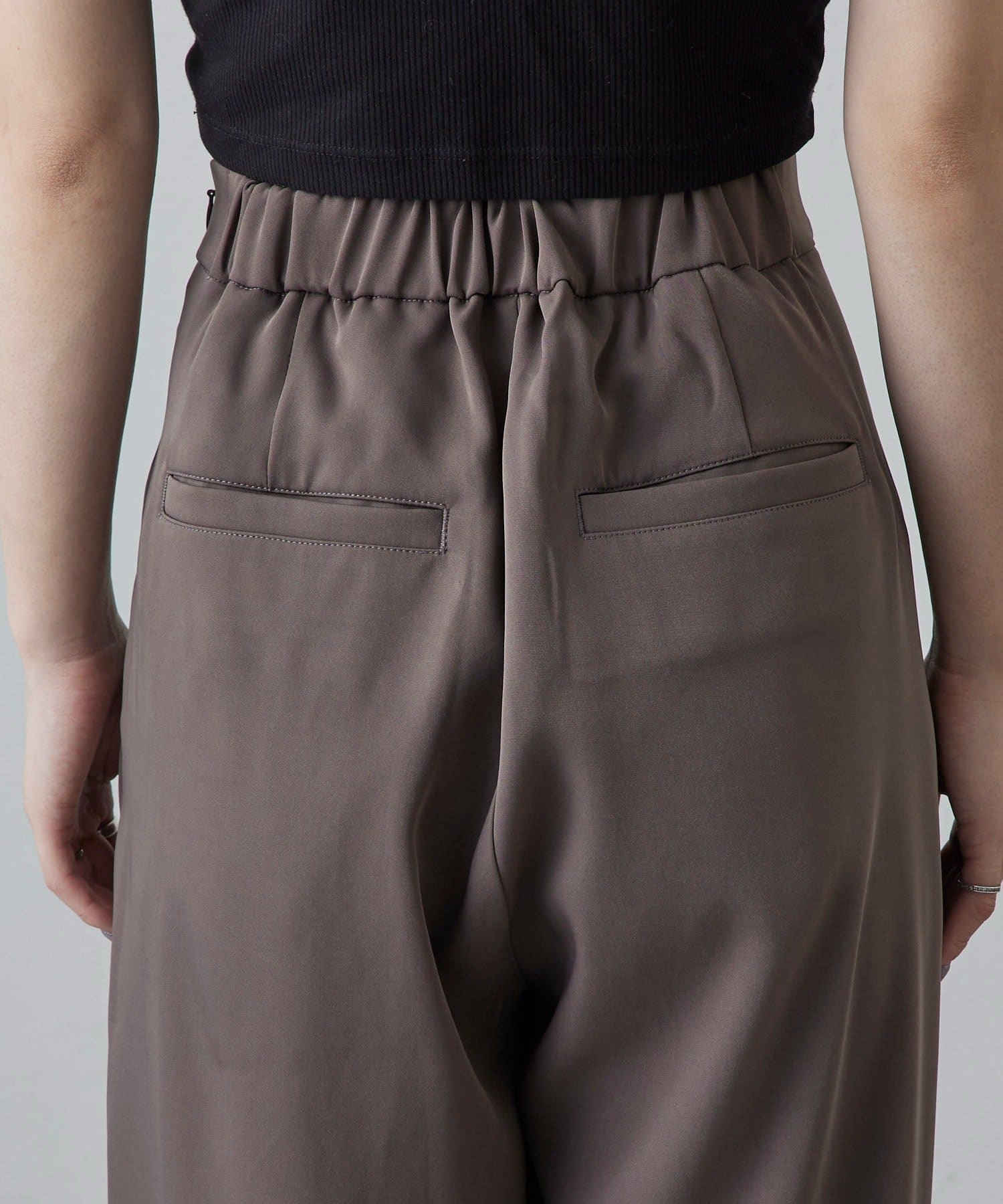 Lui's(ルイス) レースアップデザインワイドパンツ