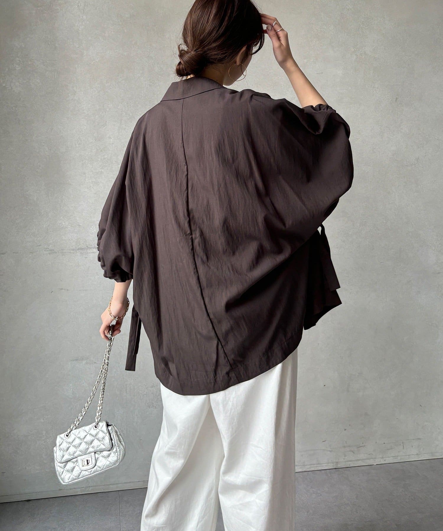 DOUDOU(ドゥドゥ) 【WEB限定】ポンチョテーラードジャケット