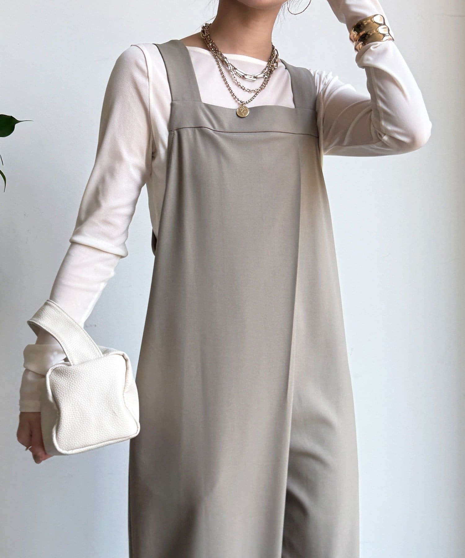 DOUDOU(ドゥドゥ) 【WEB限定】ラップ風サロペット