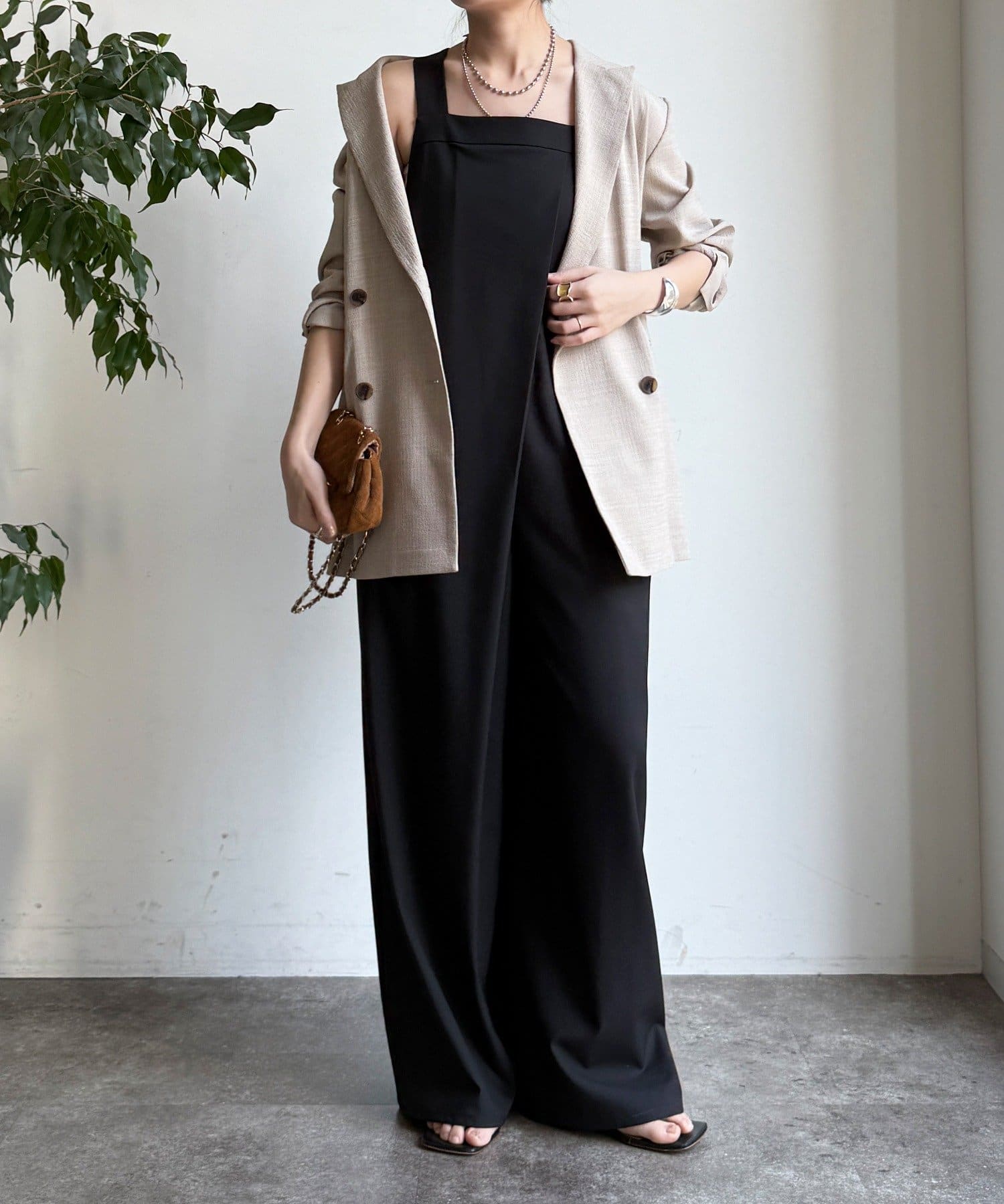 DOUDOU(ドゥドゥ) 【WEB限定】ラップ風サロペット