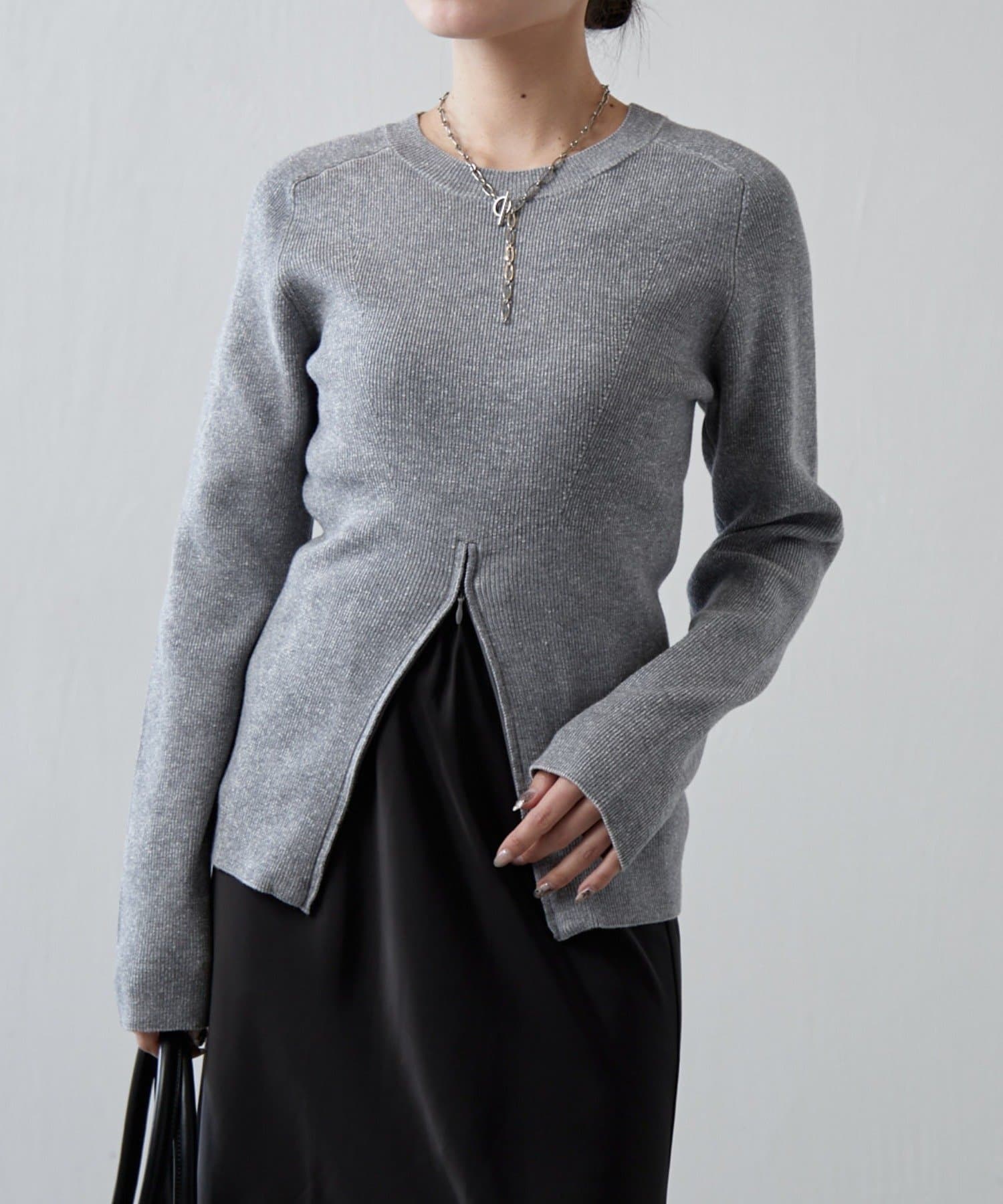 Lui's(ルイス) フロントZIPデザインニット