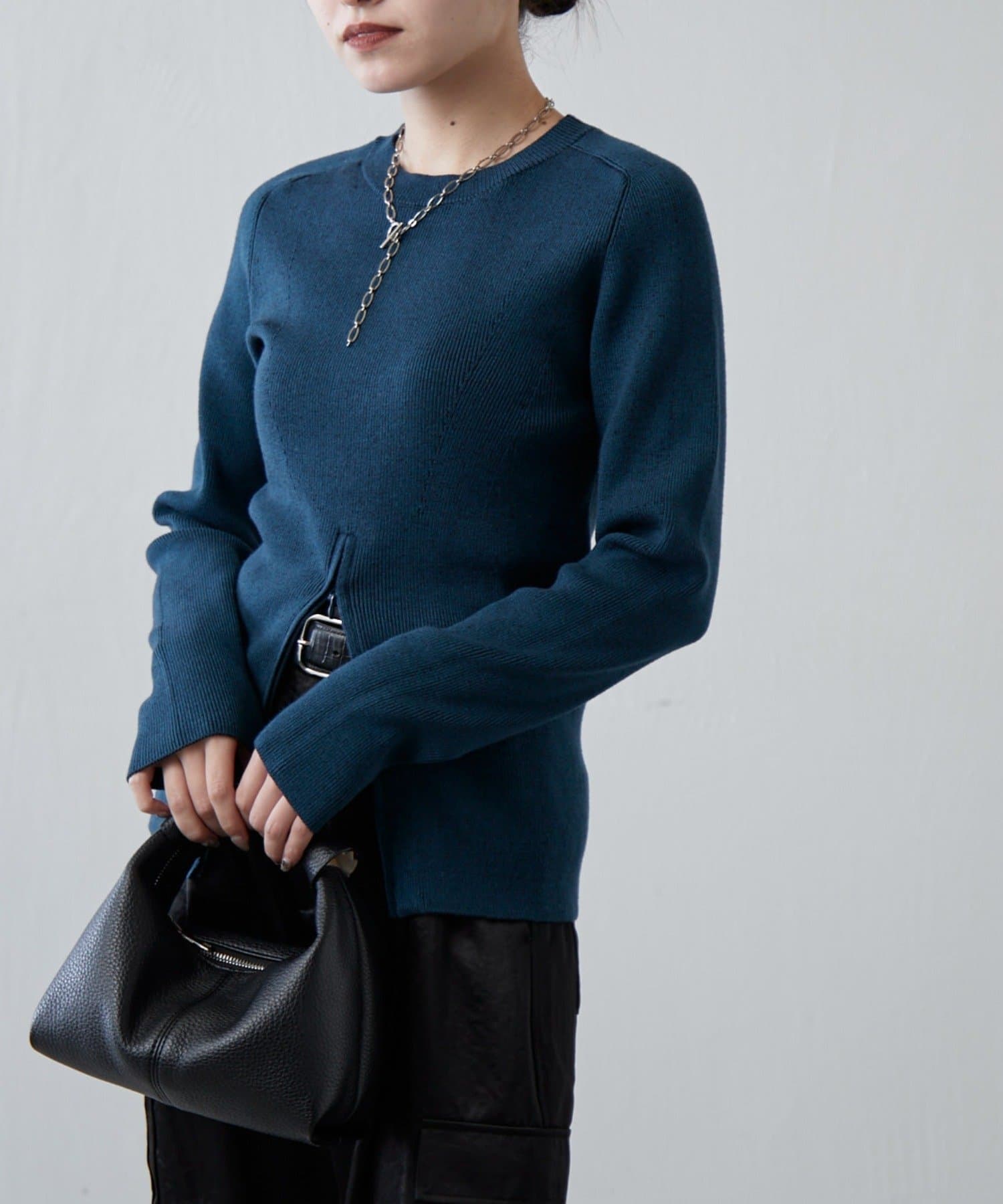 Lui's(ルイス) フロントZIPデザインニット