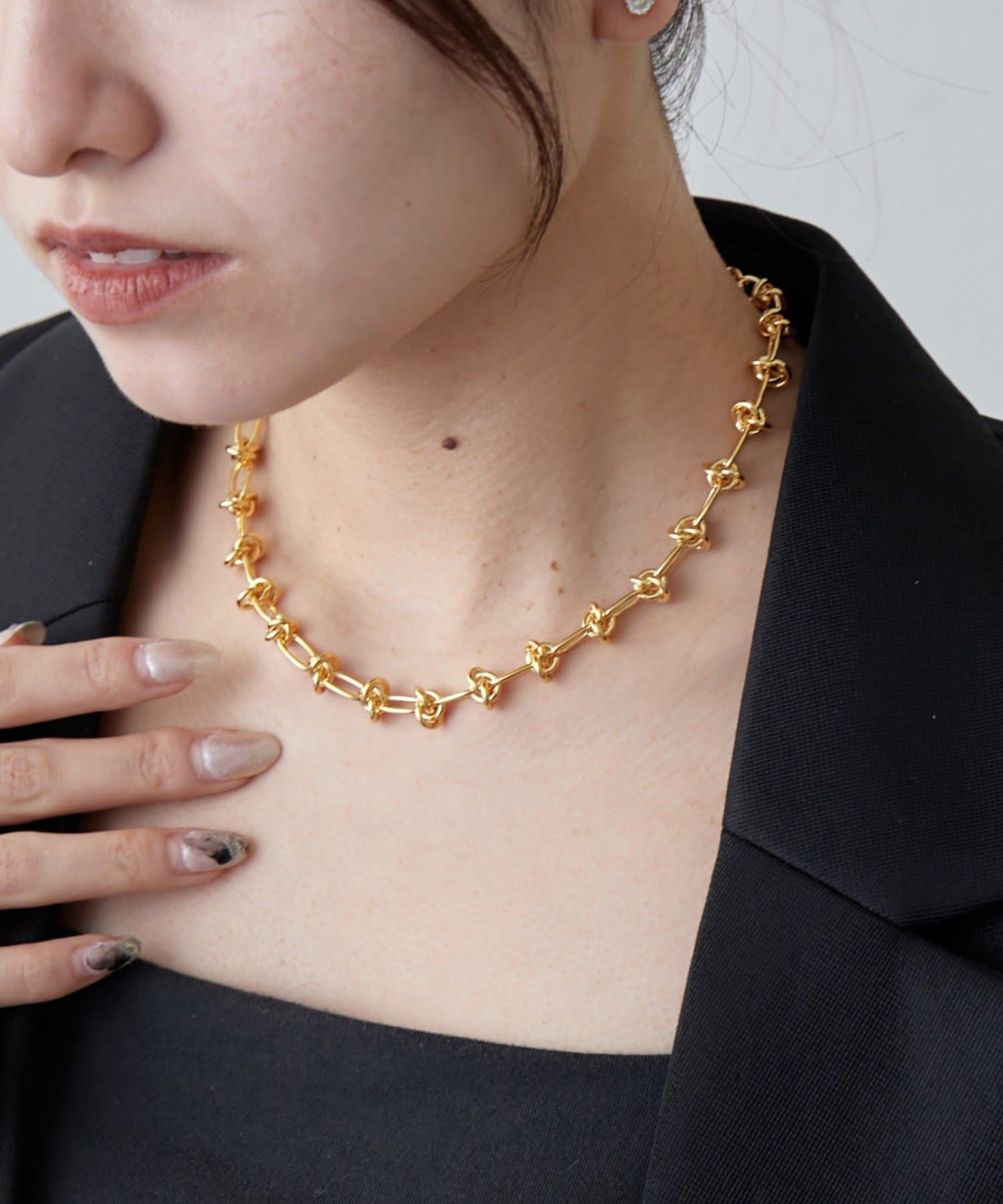 Lui's(ルイス) ノットチェーンネックレス