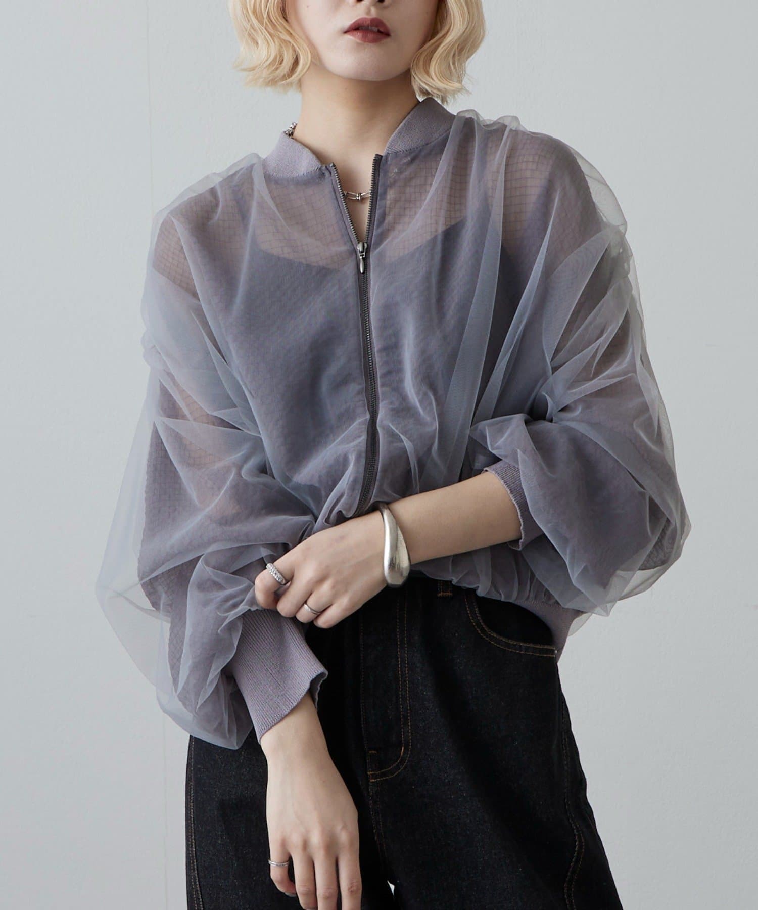 Lui's(ルイス) チュールボリュームブルゾン