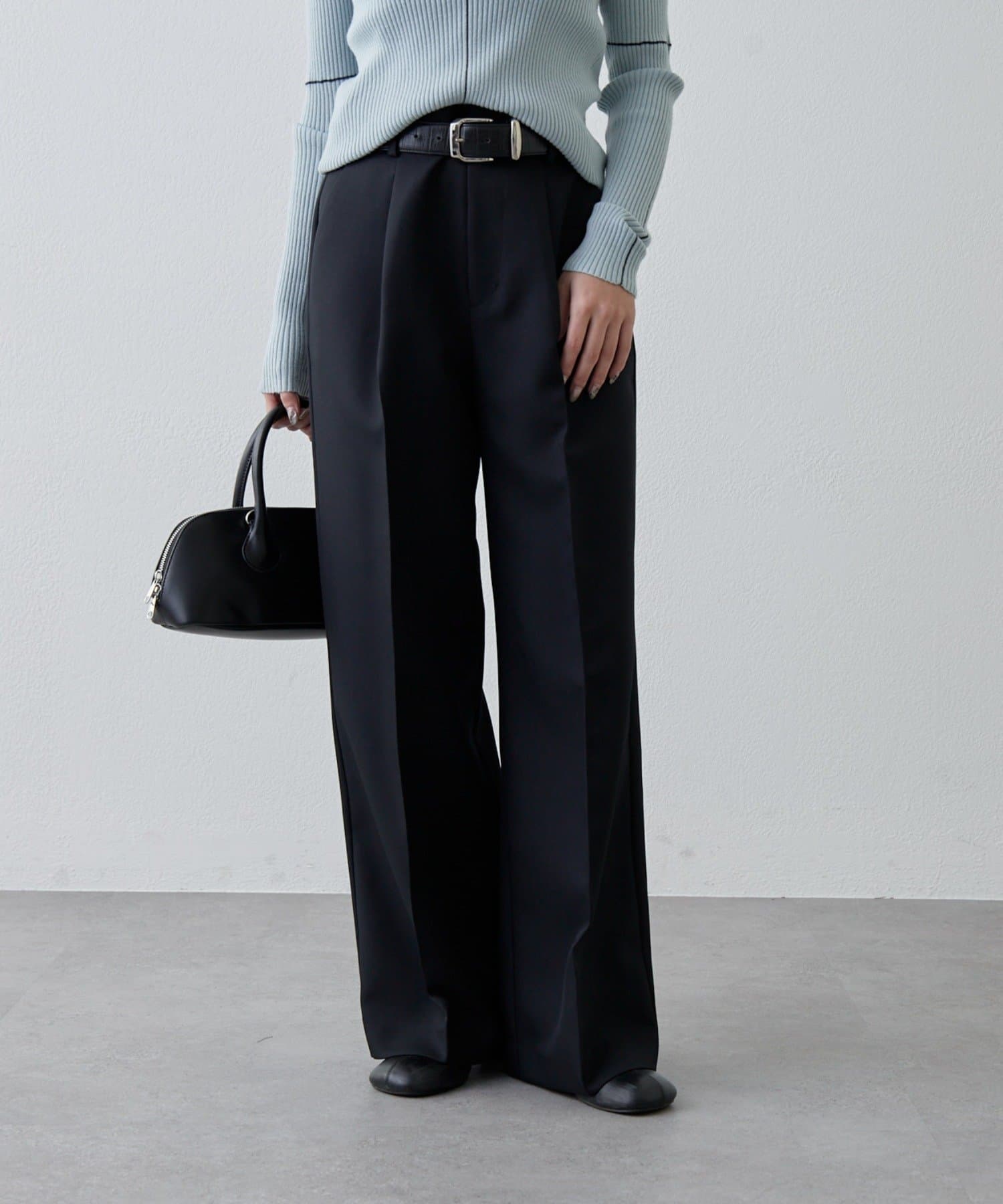 Lui's(ルイス) ストレッチツイルワイドパンツ