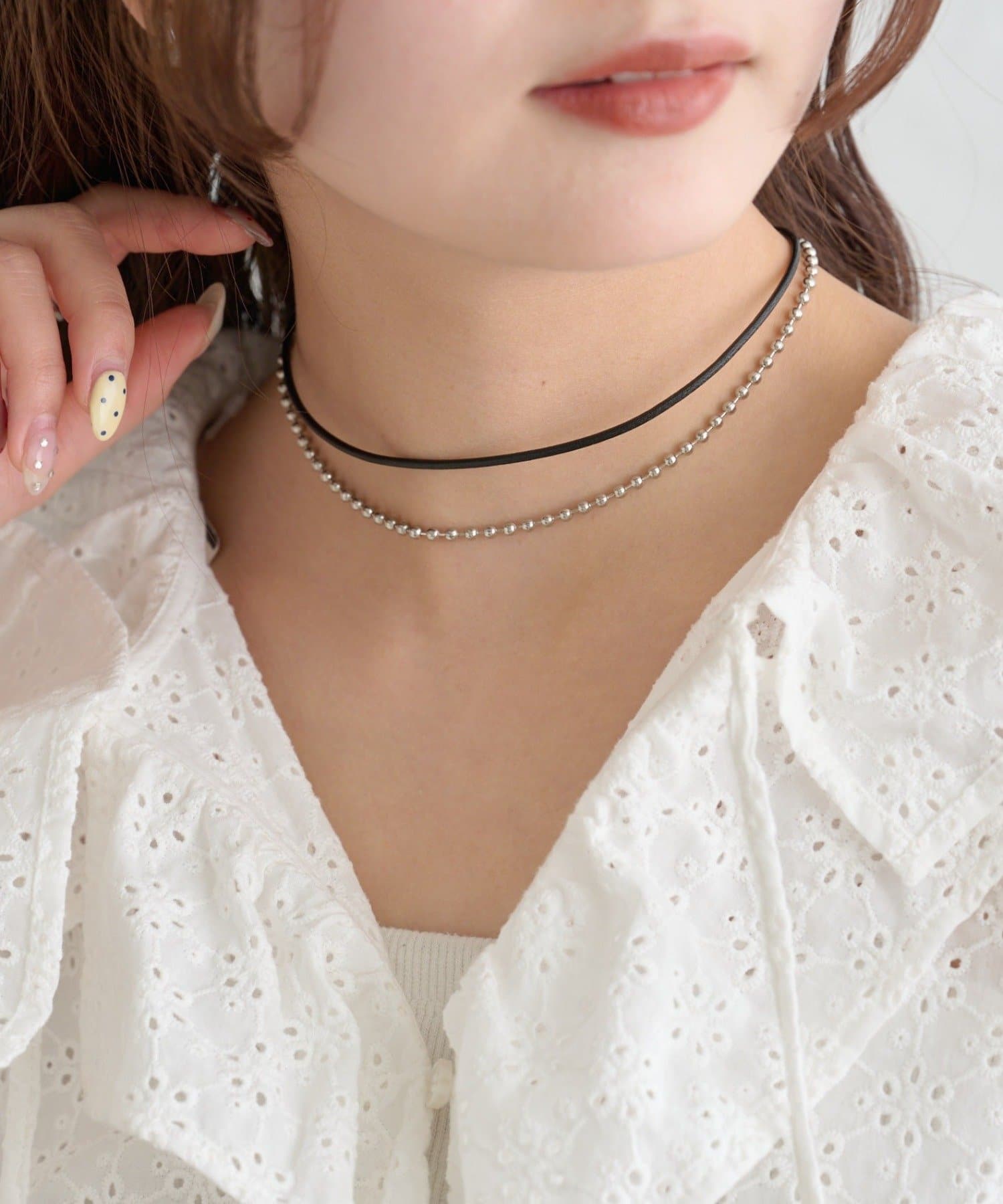 mystic(ミスティック) 【Lara】レザーチェーンチョーカー