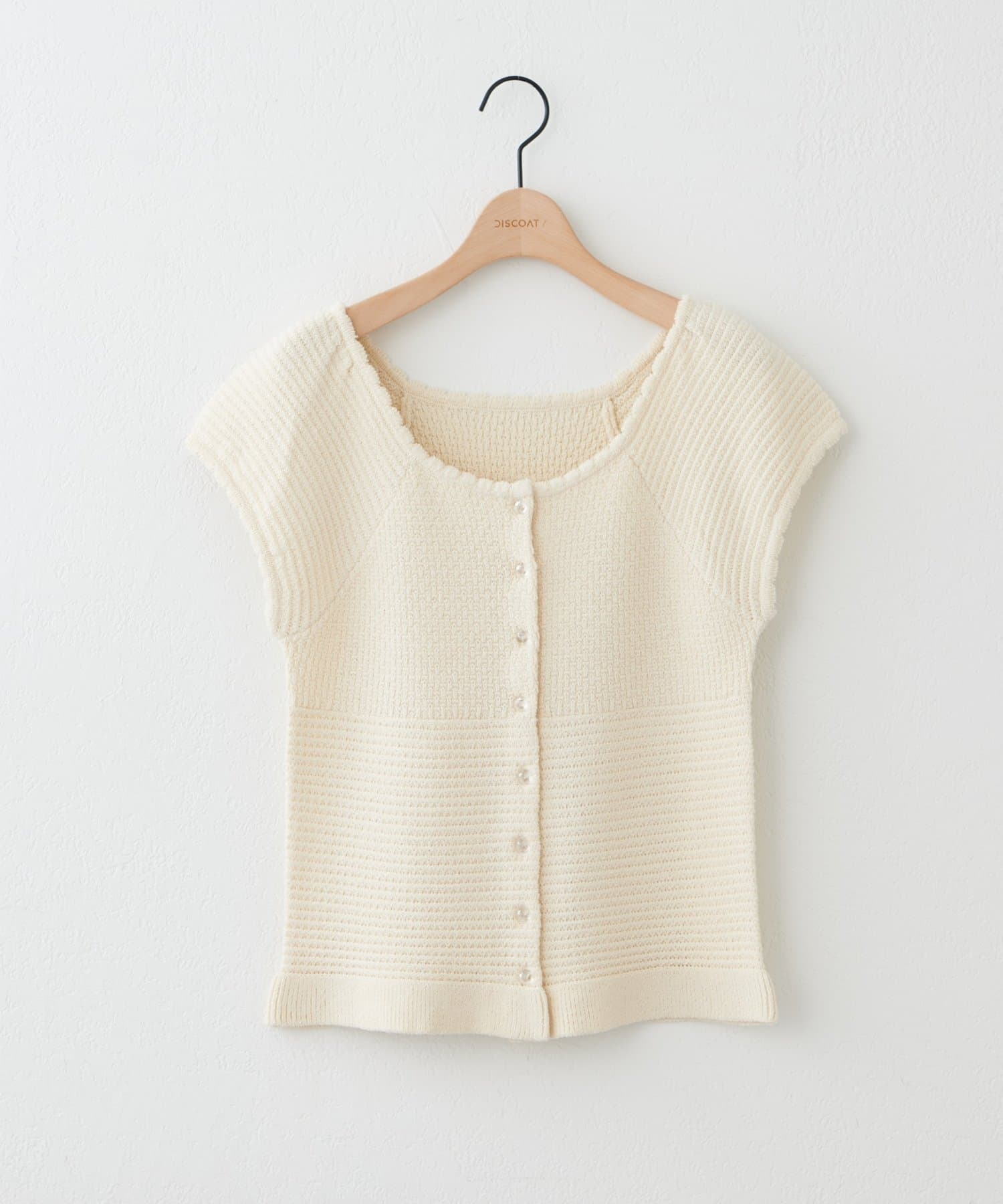 DISCOAT(ディスコート) 【umm.】スカラップフリルノースリーブ