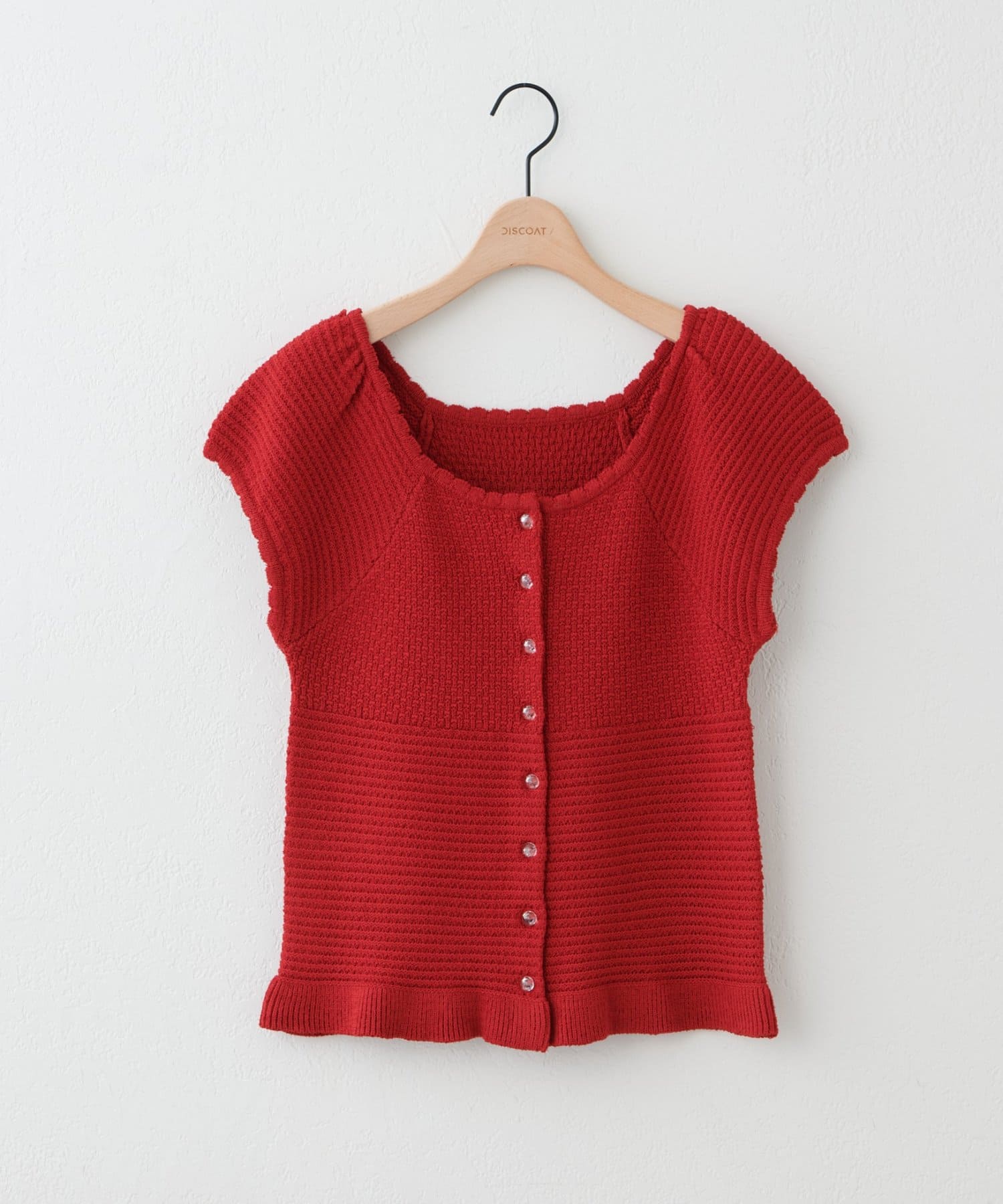 DISCOAT(ディスコート) 【umm.】スカラップフリルノースリーブ