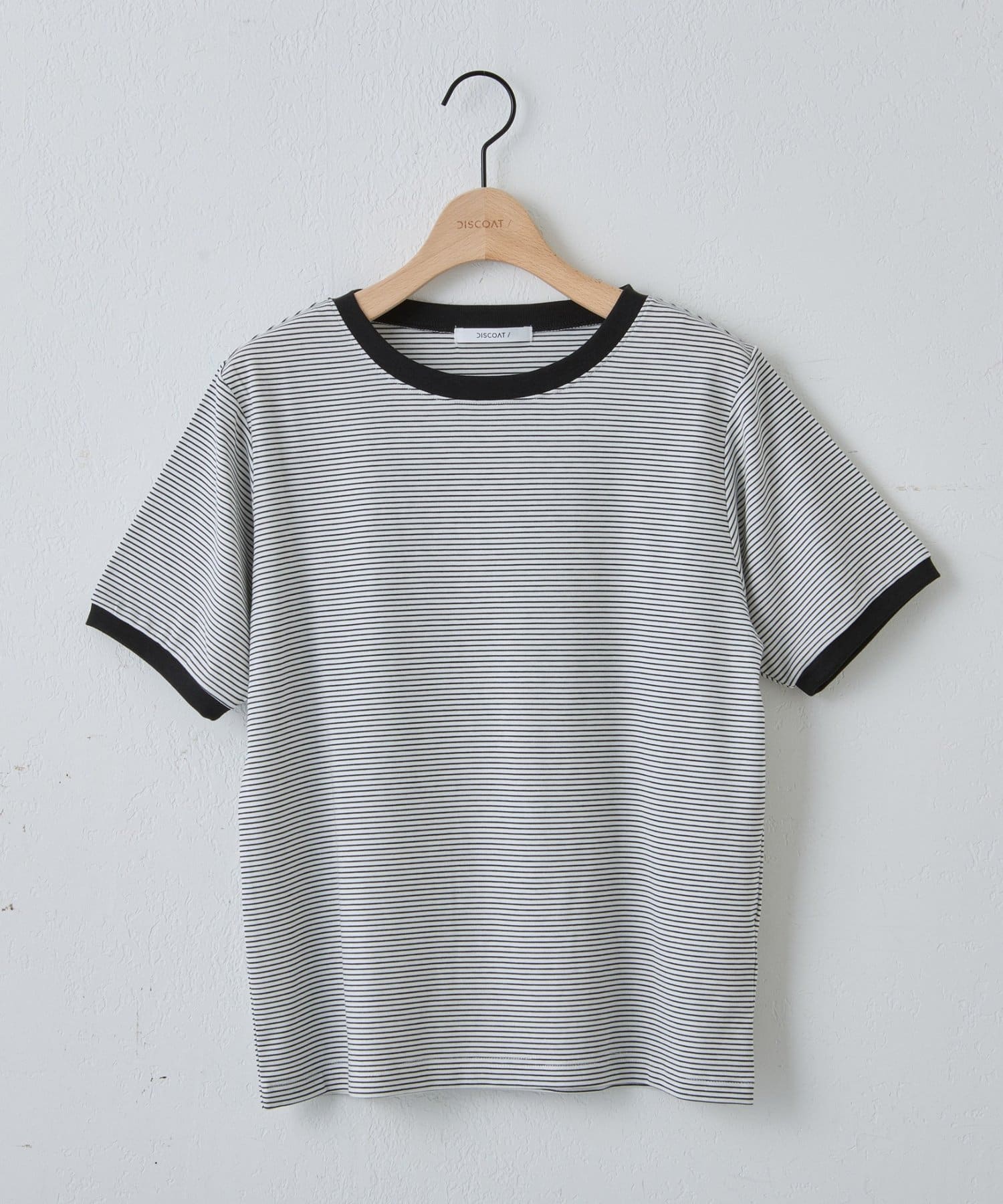 DISCOAT(ディスコート) 【WEB限定】リンガーシアーボーダー半袖Tシャツ