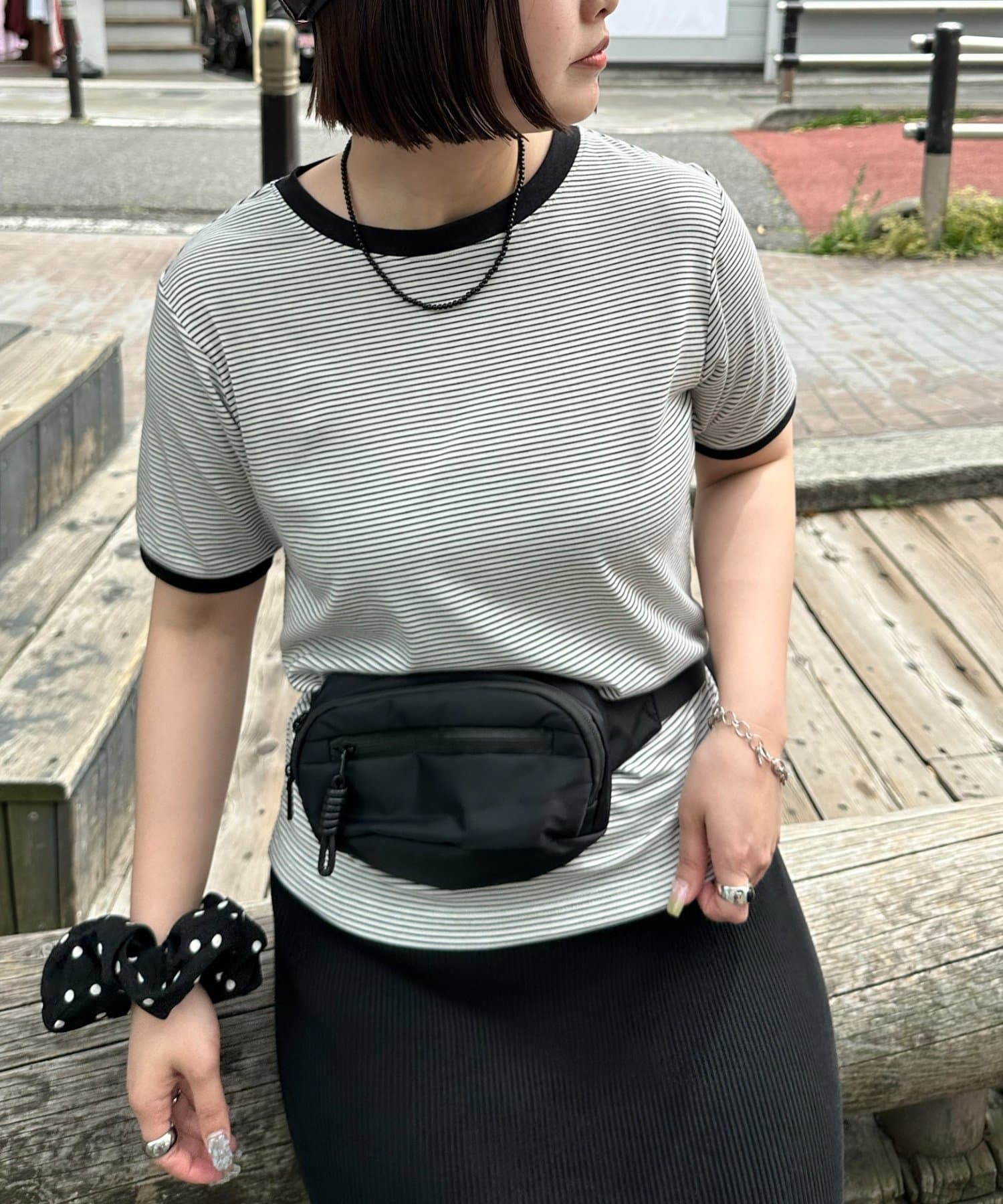 WEB限定】リンガーシアーボーダー半袖Tシャツ | DISCOAT(ディスコート