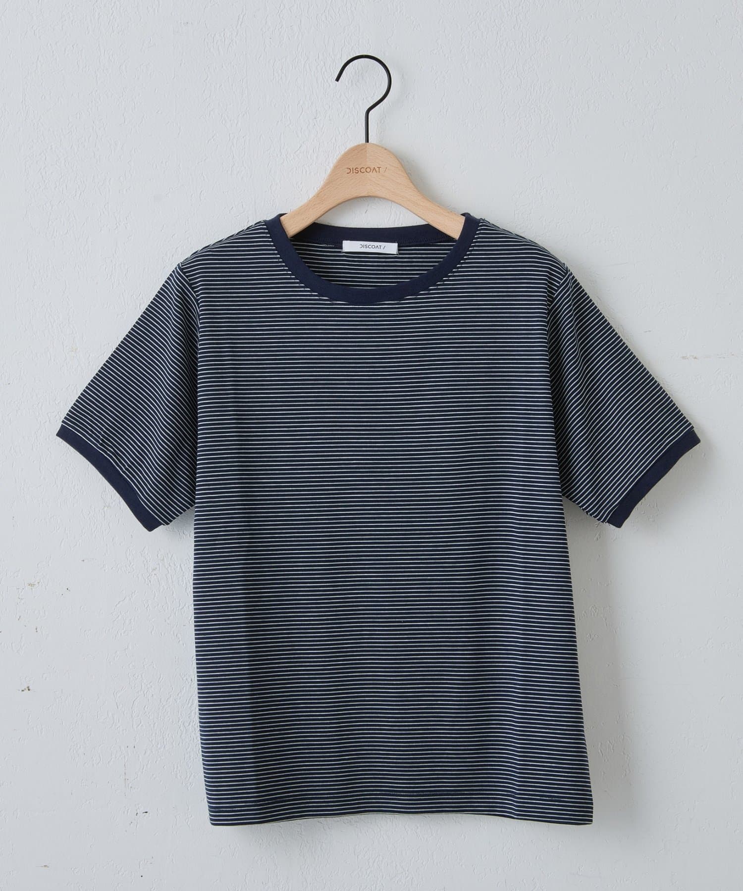 DISCOAT(ディスコート) 【WEB限定】リンガーシアーボーダー半袖Tシャツ