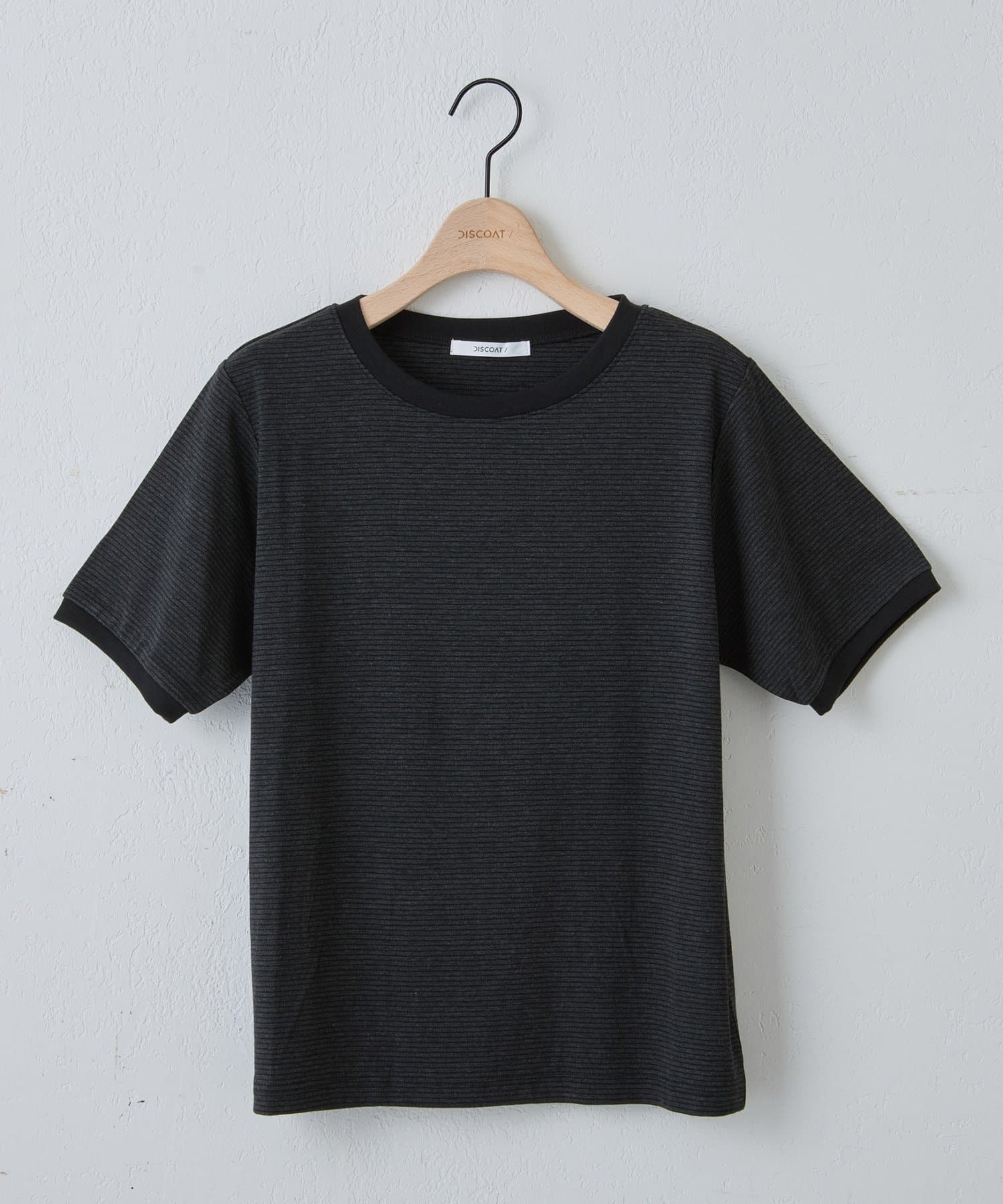 DISCOAT(ディスコート) 【WEB限定】リンガーシアーボーダー半袖Tシャツ