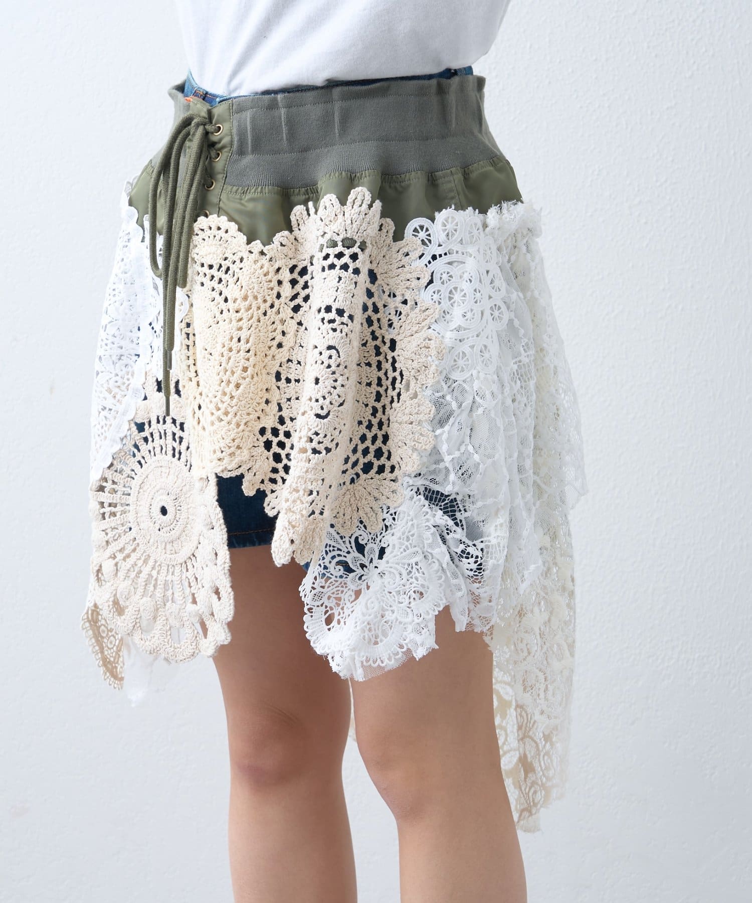 CIAOPANIC TYPY(チャオパニックティピー) インスタライブで大反響!!【etsinta】2wayレースミリタリーミニスカート