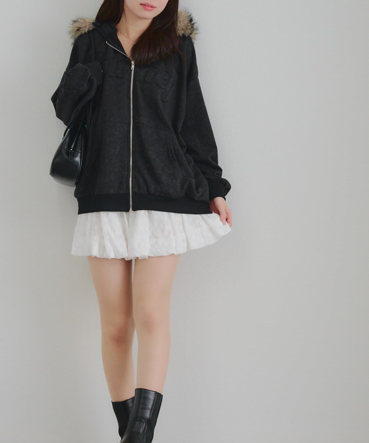 春もマストバイ♡【RMAF】フードファー取外しZIPパーカー | NICE CLAUP