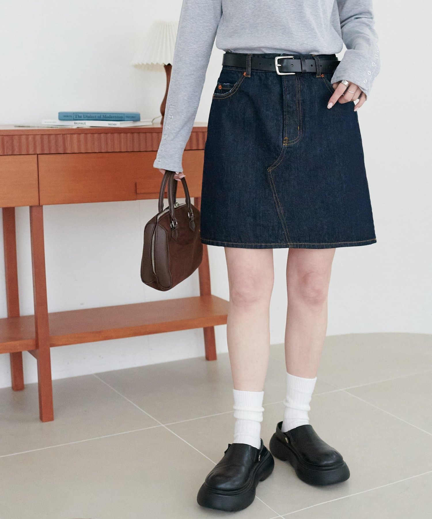 DISCOAT(ディスコート) 【SS先行予約】USコットンデニムミニスカート