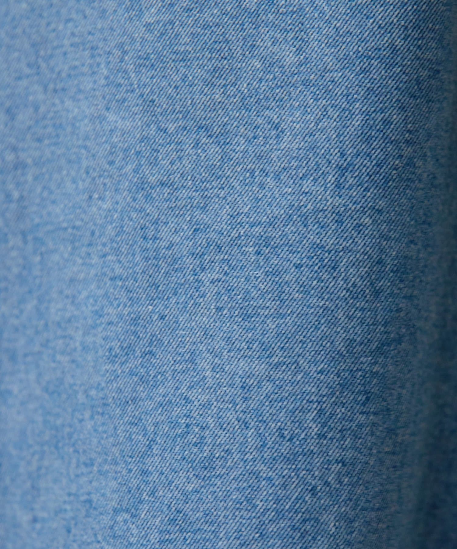 DISCOAT(ディスコート) ライトデニムクラッシュワイドパンツ