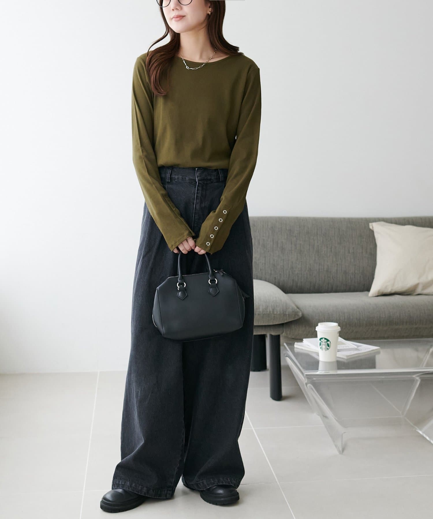 DISCOAT(ディスコート) 【SS先行予約】ライトデニムタックワイドパンツ