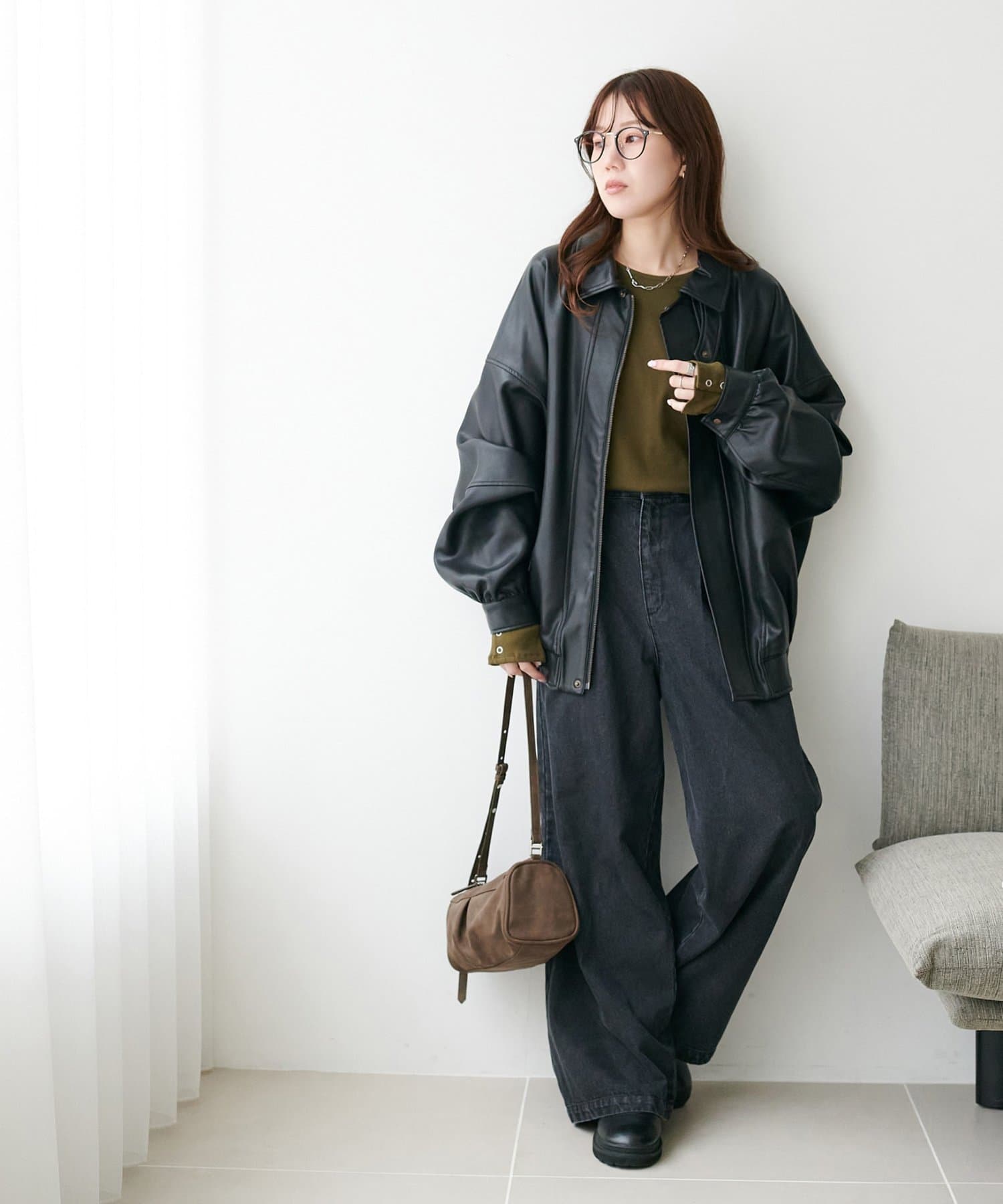 DISCOAT(ディスコート) 【SS先行予約】ライトデニムタックワイドパンツ