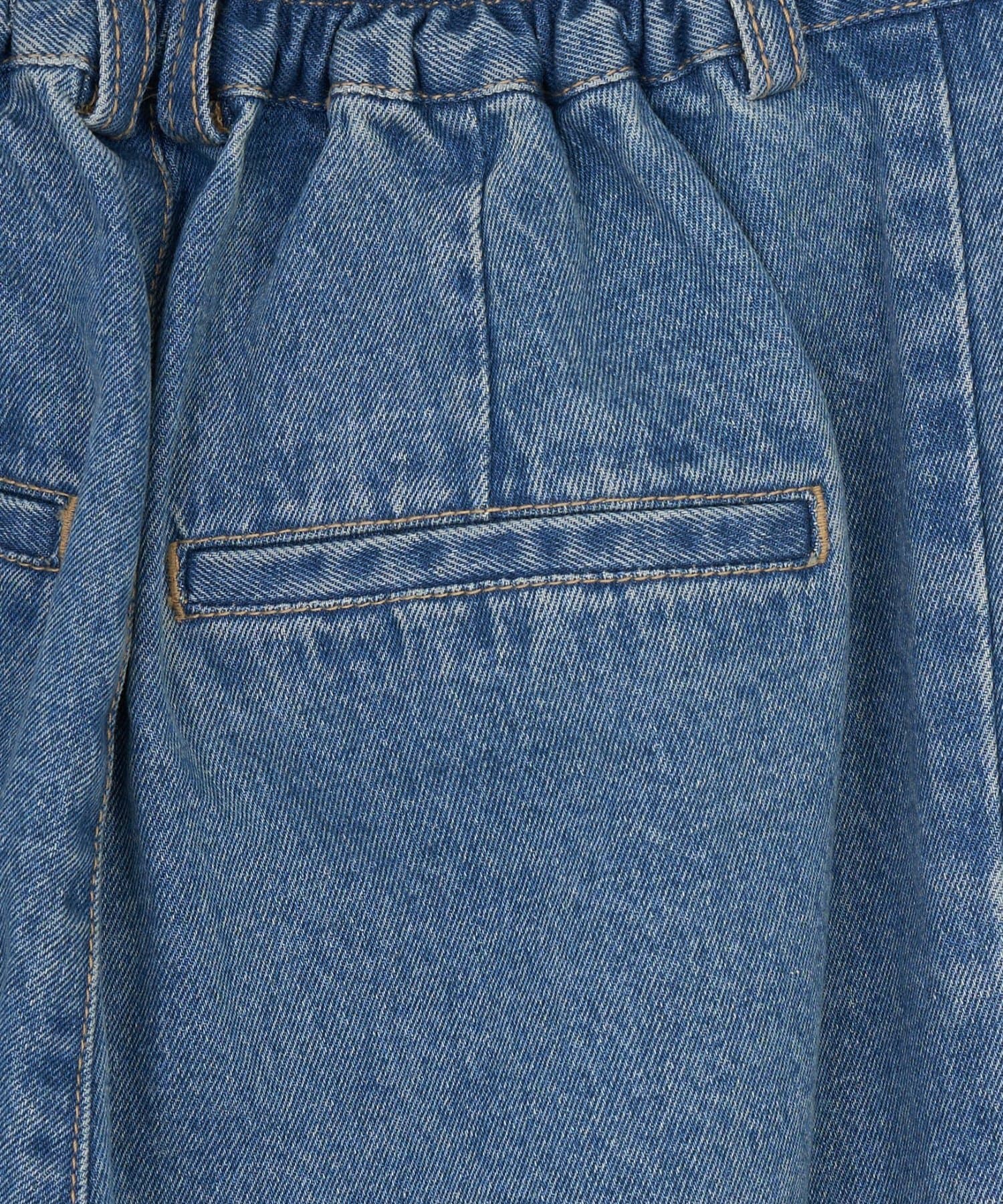 DISCOAT(ディスコート) 【後ろゴム仕様◎】ライトデニムタックワイドパンツ