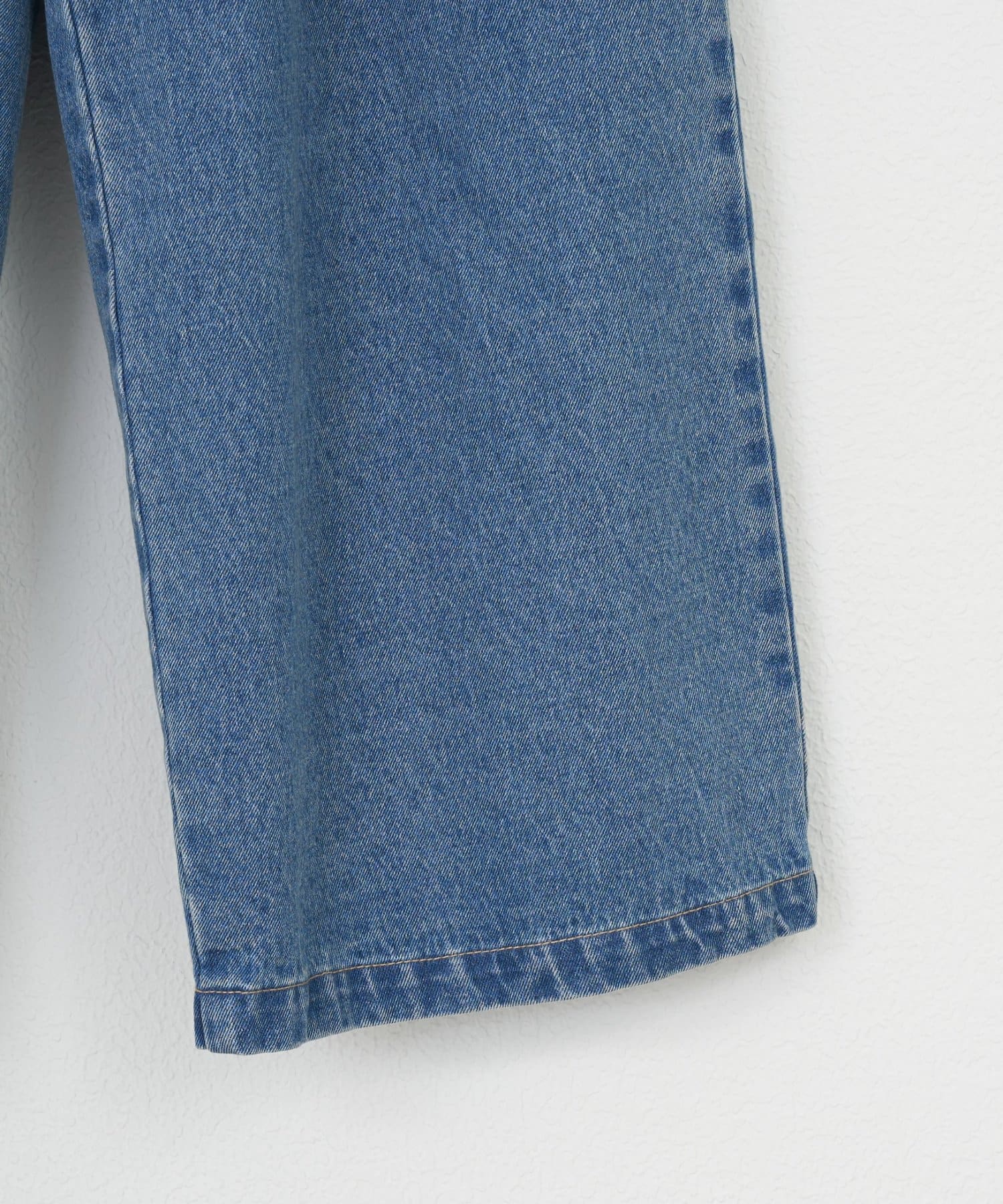 DISCOAT(ディスコート) 【後ろゴム仕様◎】ライトデニムタックワイドパンツ