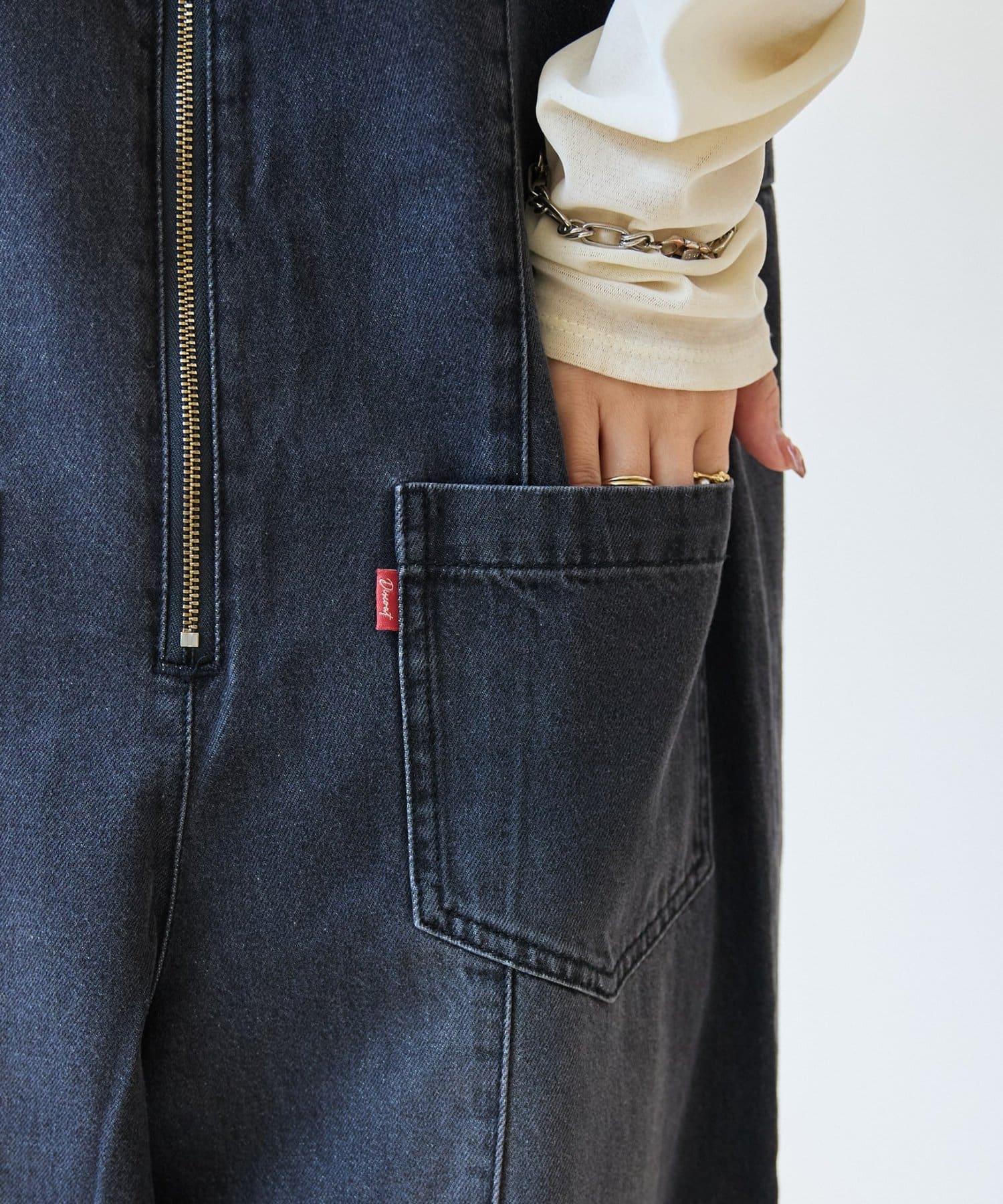 DISCOAT(ディスコート) 【SS先行予約】デニムジップ使いサロペット