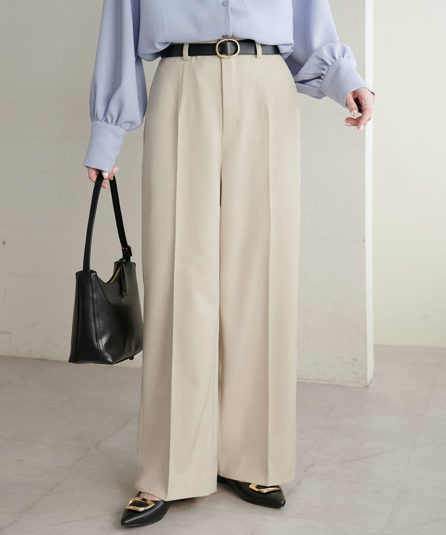 DISCOAT(ディスコート) 1/15(木)12:00~販売スタート【@yuyukekelife監修/セレモニー】センタープレスストレートパンツ/セットアップ対応