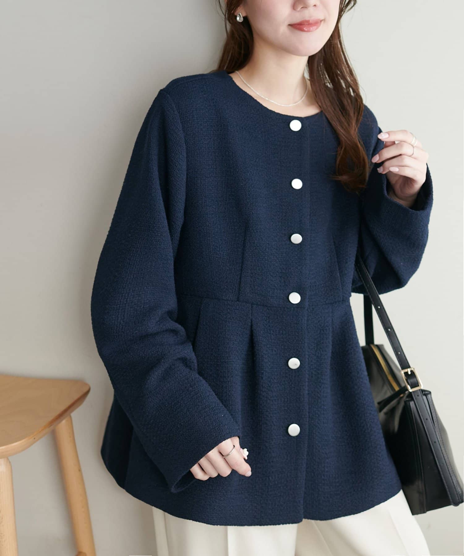 DISCOAT(ディスコート) 1/15(木)12:00~販売スタート【@yuyukekelife監修/セレモニー】ツィードベプラムジャケット