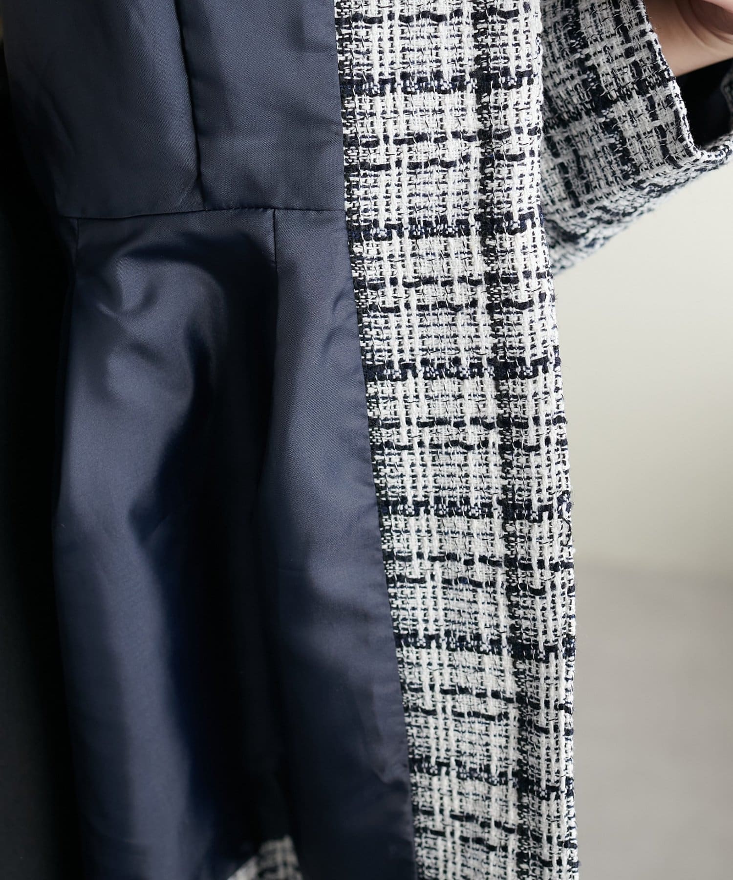 DISCOAT(ディスコート) 1/15(木)12:00~販売スタート【@yuyukekelife監修/セレモニー】ツィードベプラムジャケット