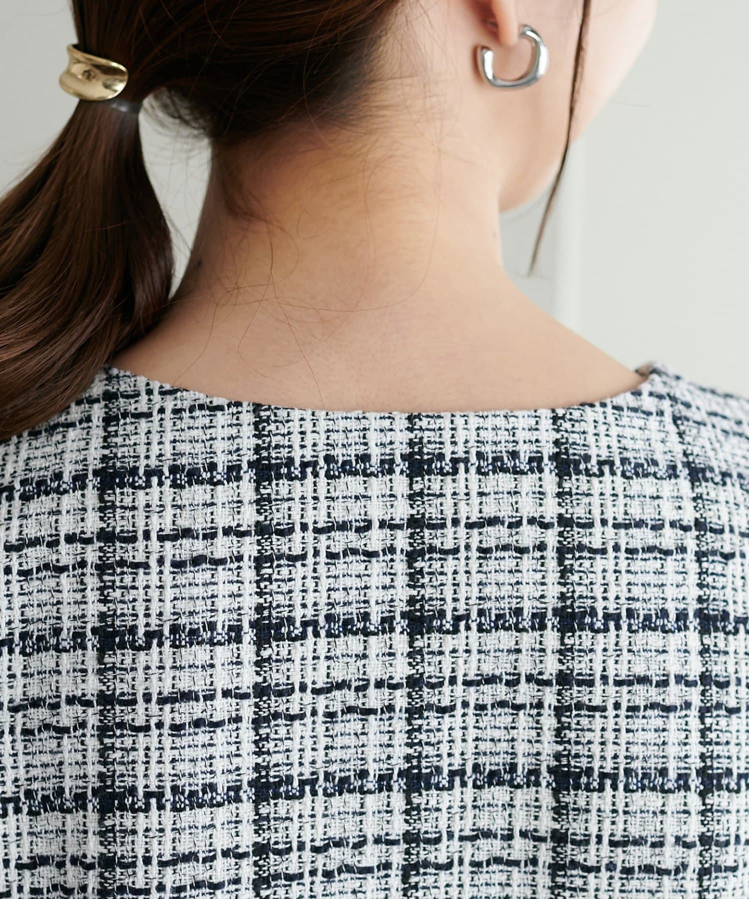 DISCOAT(ディスコート) 1/15(木)12:00~販売スタート【@yuyukekelife監修/セレモニー】ツィードベプラムジャケット