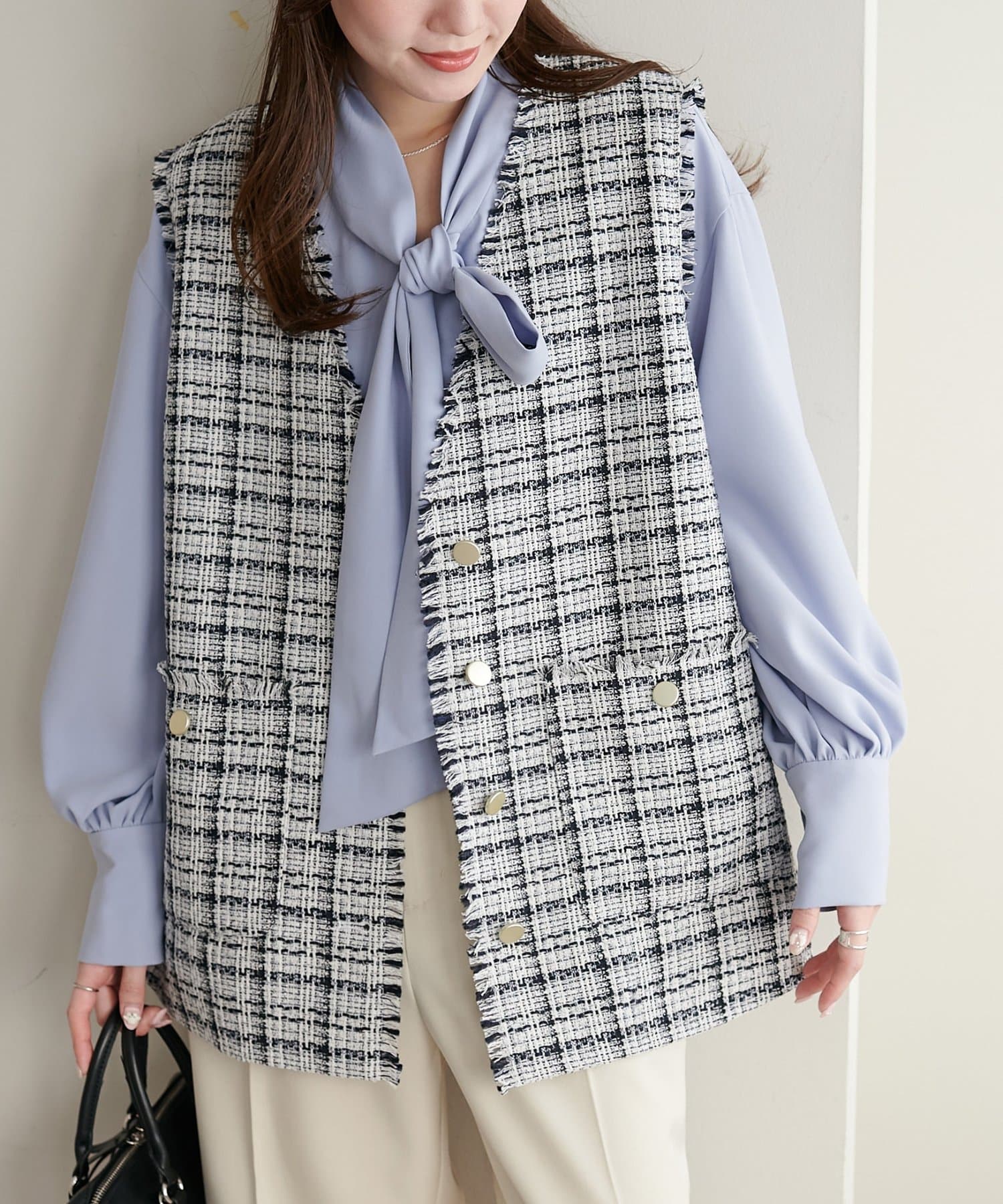 DISCOAT(ディスコート) 1/15(木)12:00~販売スタート【@yuyukekelife監修/セレモニー】ツイードジレ