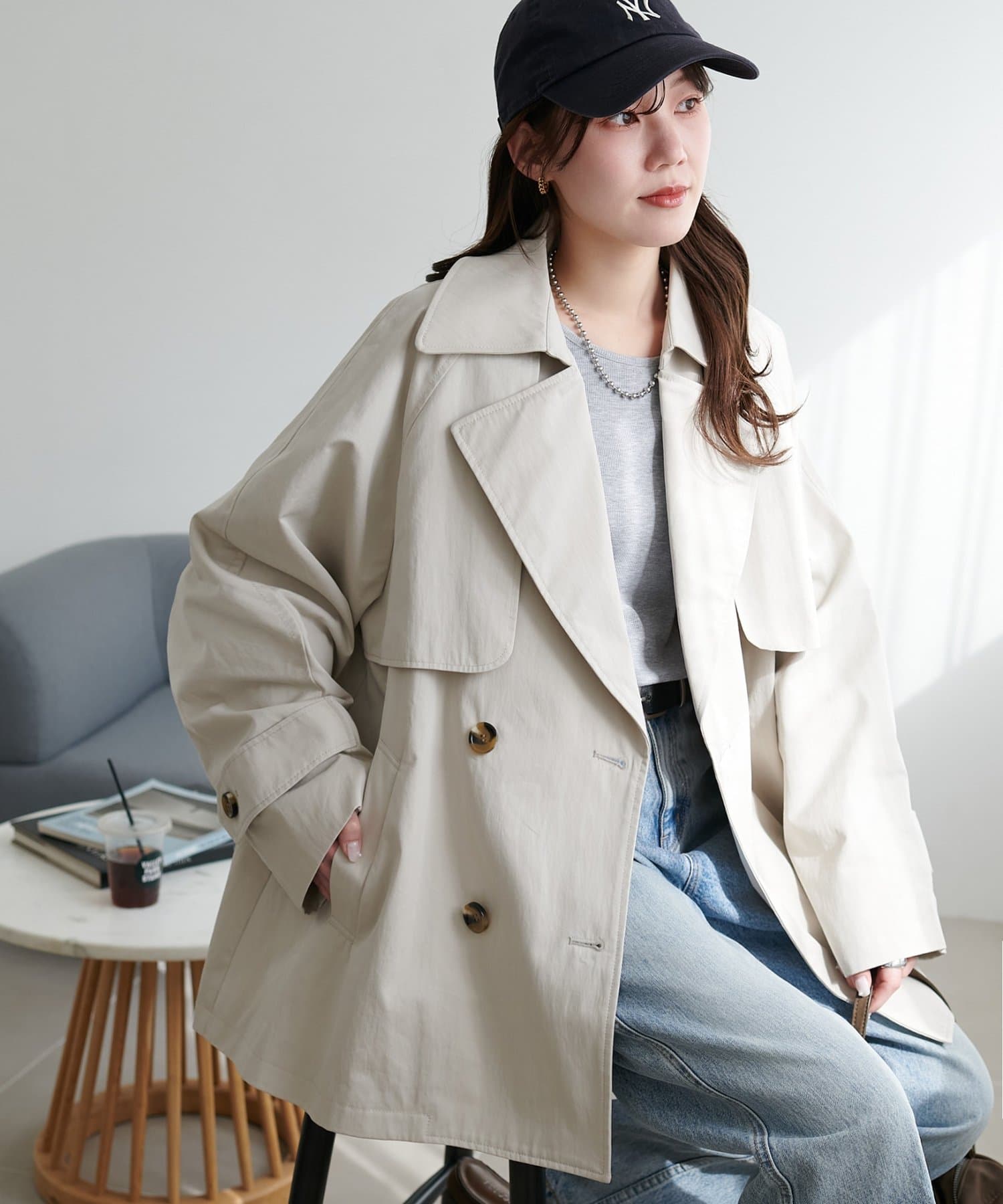 DISCOAT(ディスコート) 【SS先行予約】ミドルトレンチコート