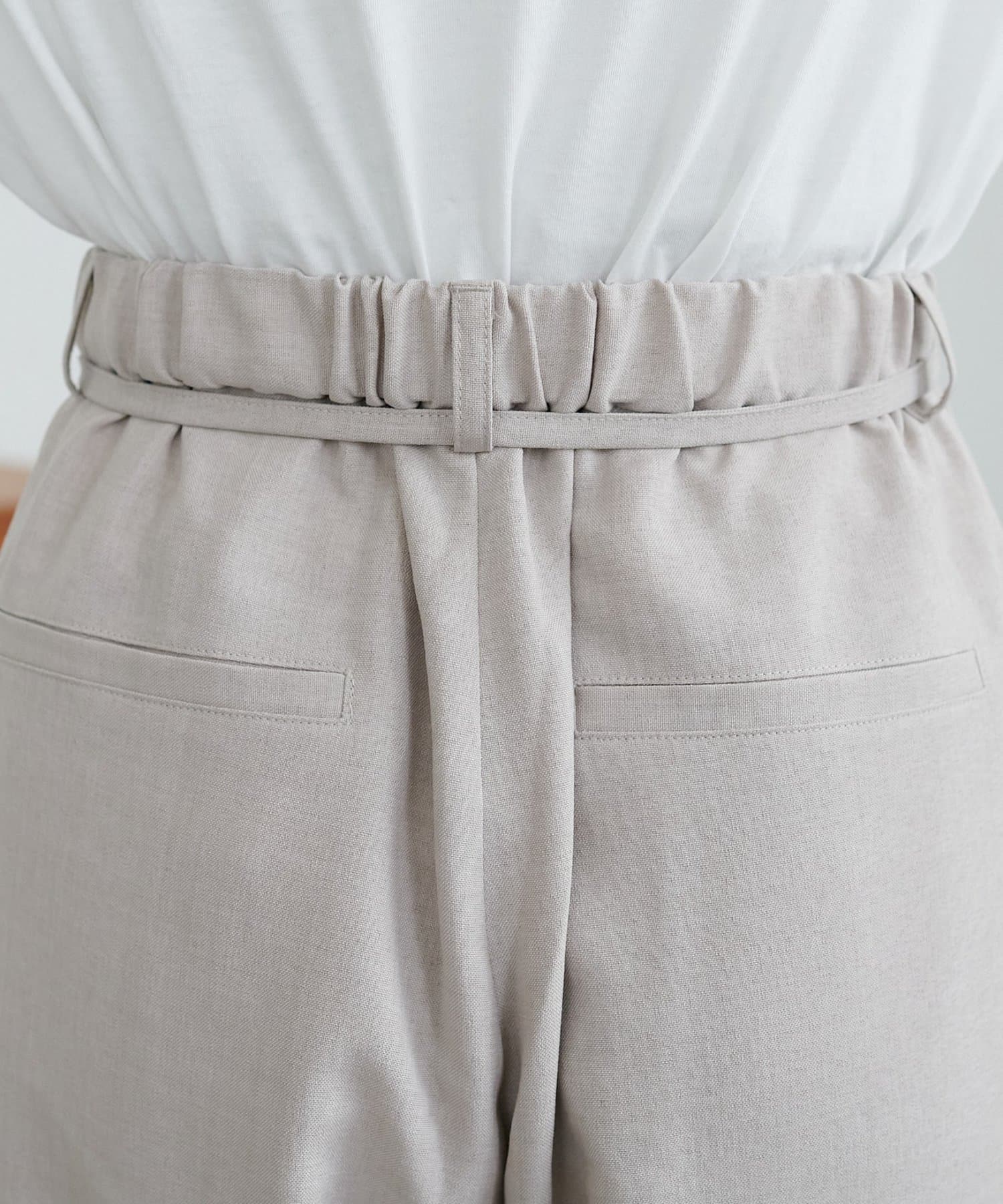 DISCOAT(ディスコート) 【SS先行予約/セットアップ対応】テックリネンベルト付ワイドパンツ《WEB限定カラーあり》