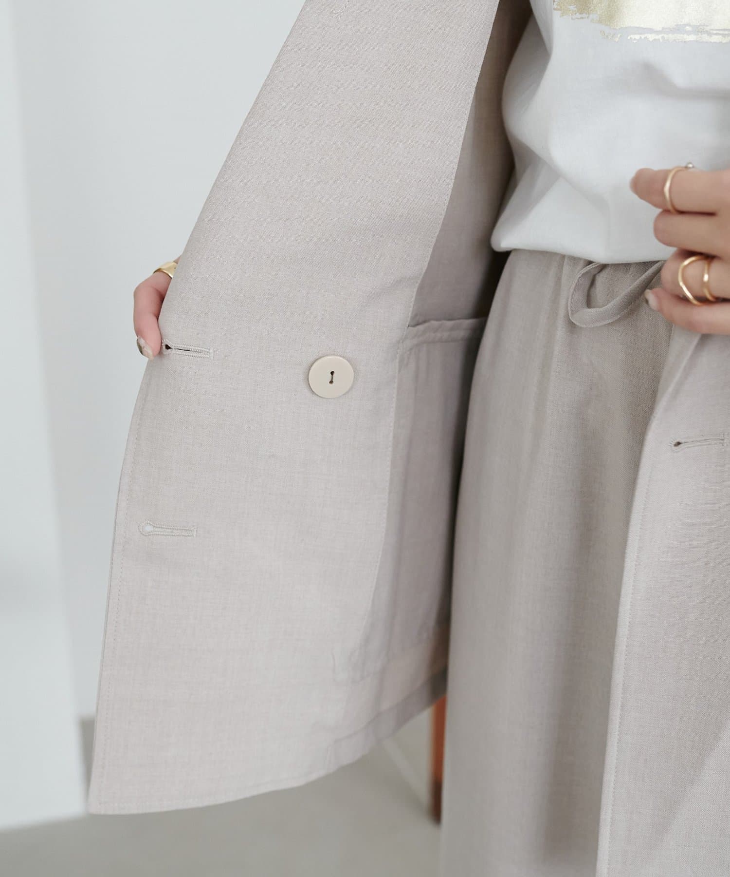 DISCOAT(ディスコート) 【清涼感/セットアップ対応/SS先行予約】テックリネンシャツジャケット《WEB限定カラーあり》