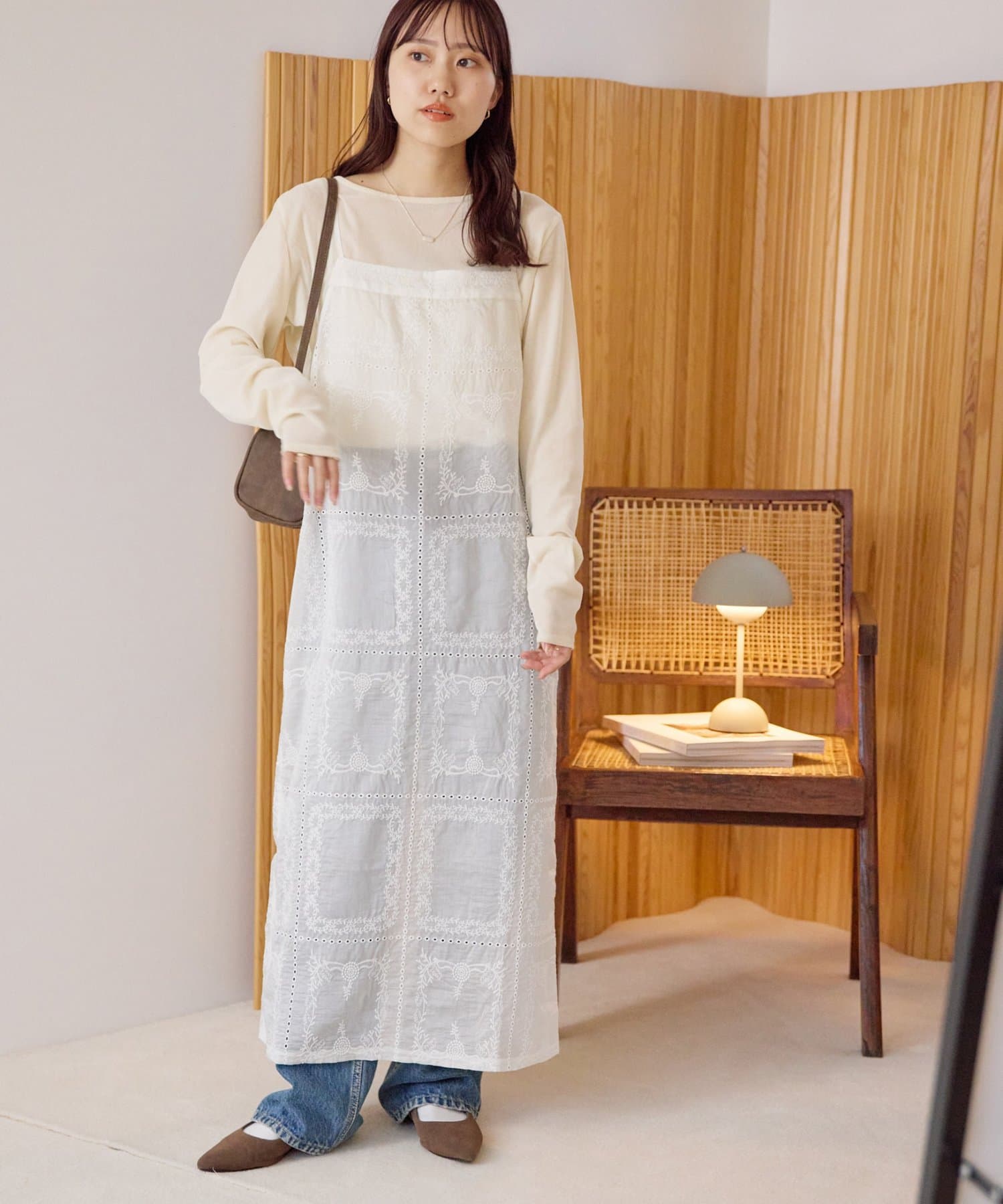 DISCOAT(ディスコート) 【SS先行予約】パッチワークレースキャミワンピース