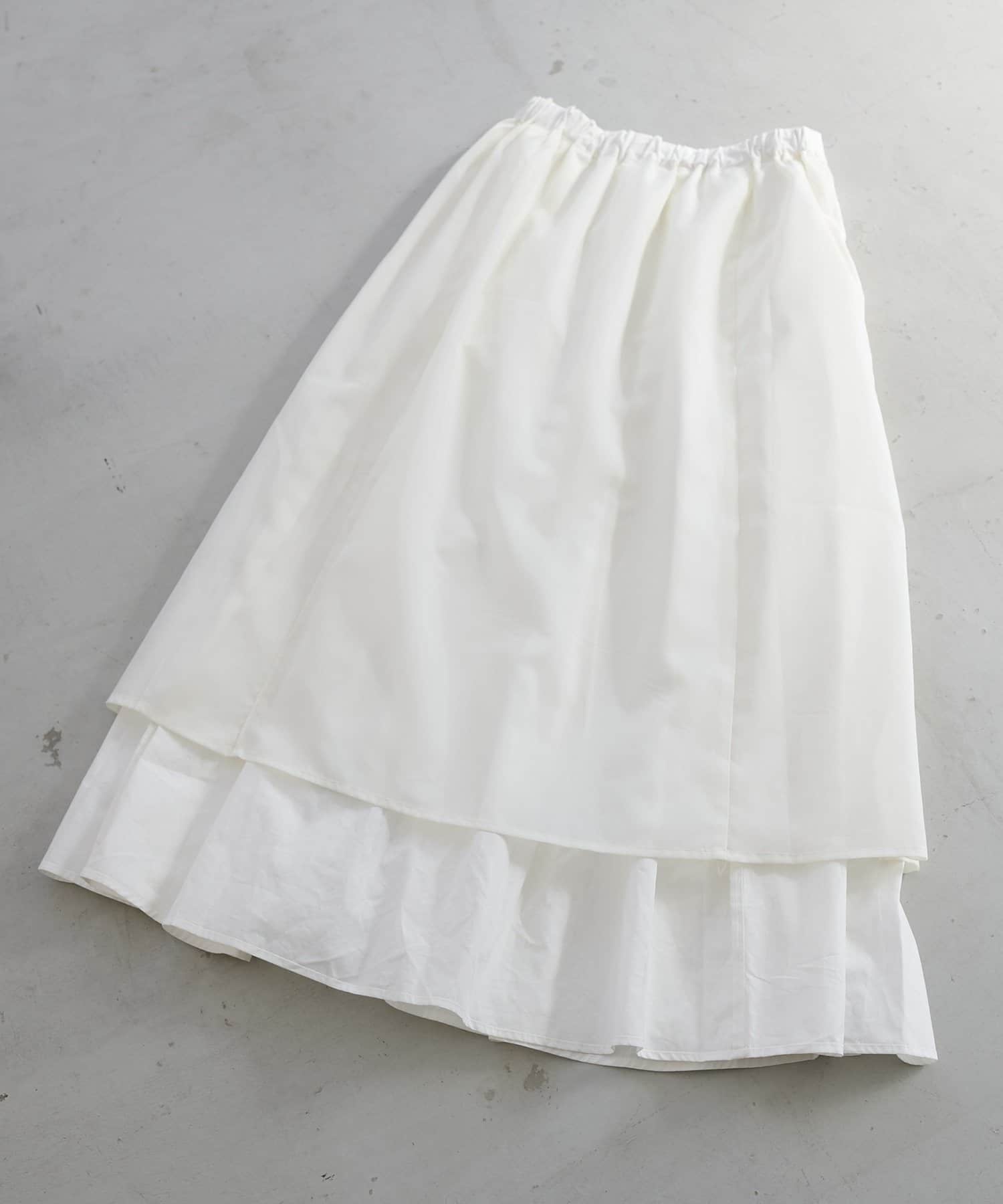 DISCOAT(ディスコート) 【1/17(土)19：00~ 予約開始/SS先行予約】タックギャザーフレアスカート