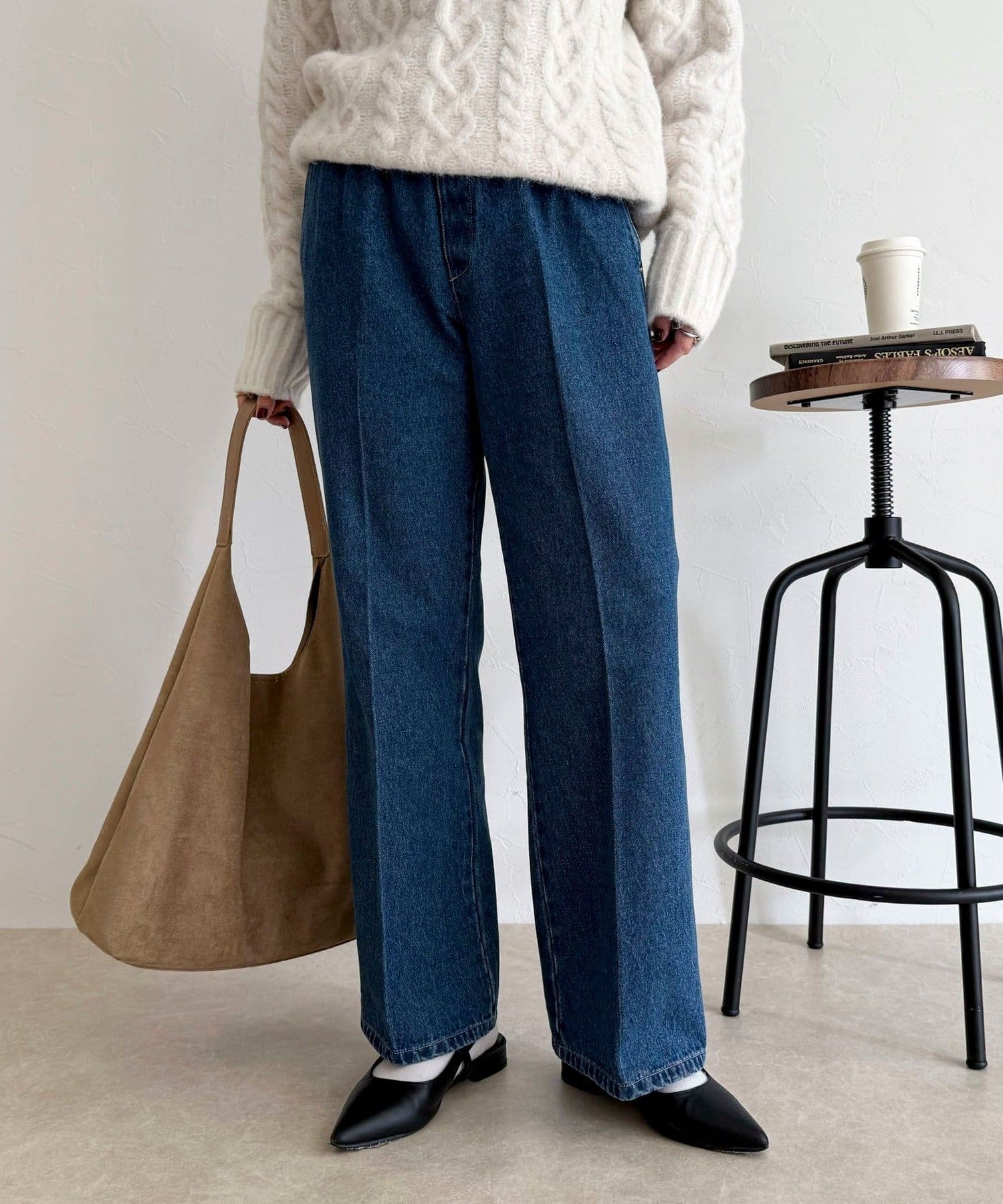 FREDY & GLOSTER(フレディ アンド グロスター) フレアーデニムイージーパンツ