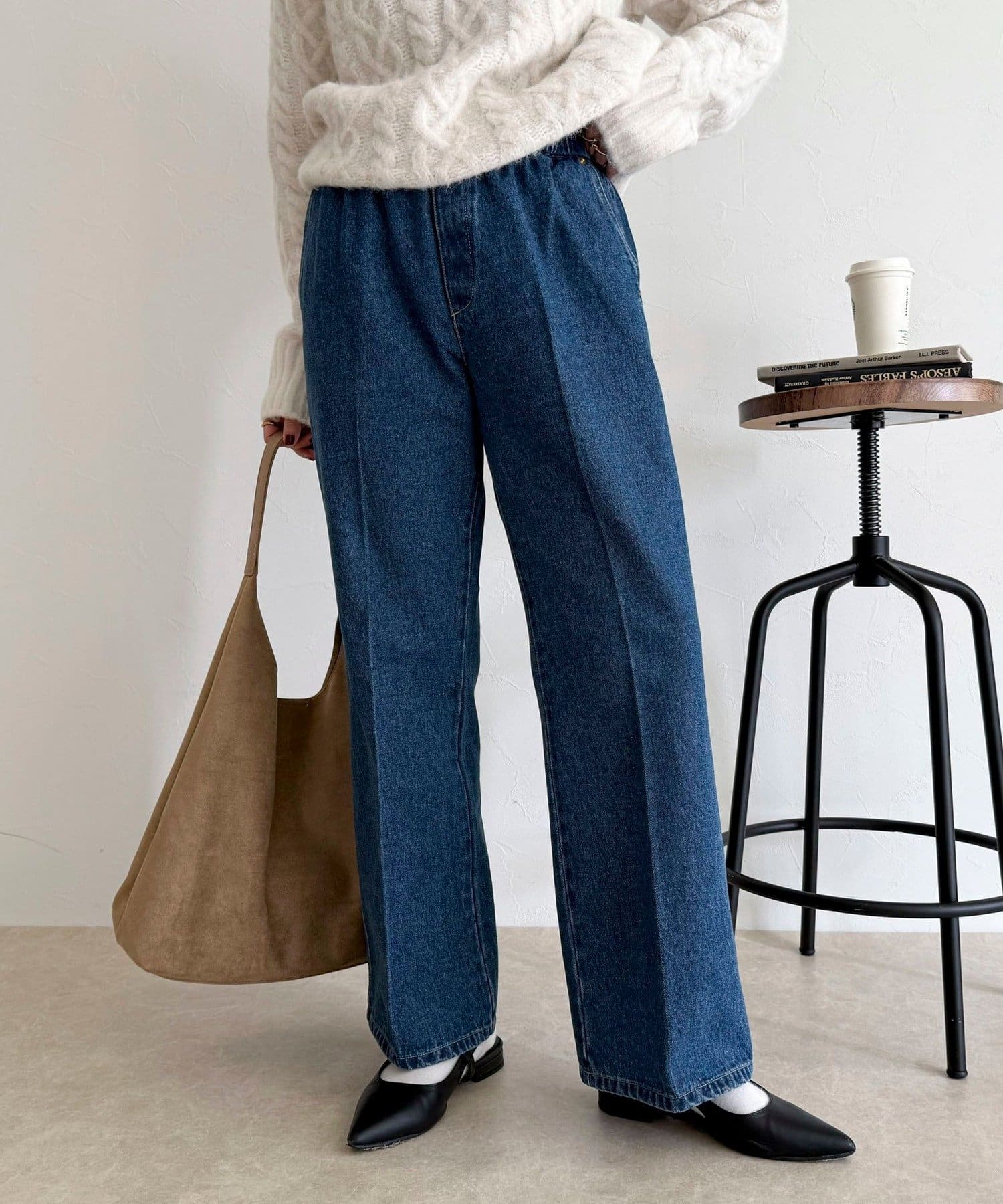 FREDY & GLOSTER(フレディ アンド グロスター) フレアーデニムイージーパンツ