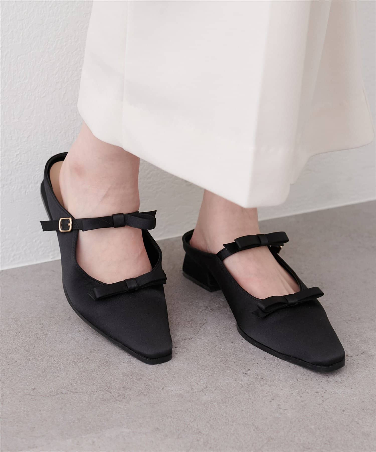 natural couture(ナチュラルクチュール) ダブルリボンミュール