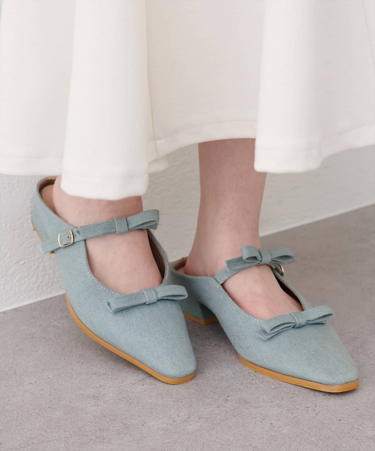 natural couture(ナチュラルクチュール) ダブルリボンミュール