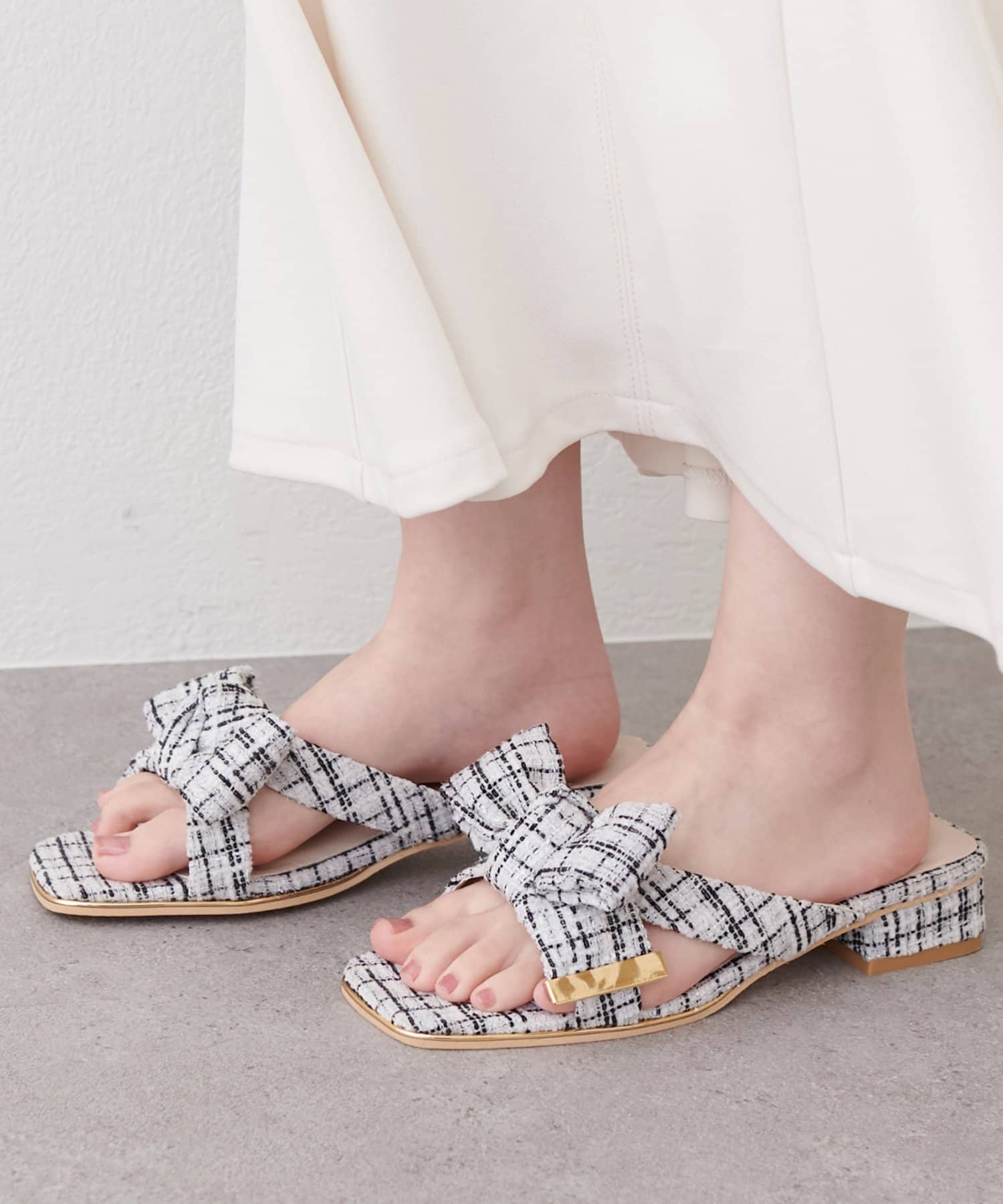 natural couture(ナチュラルクチュール) リボンサンダル