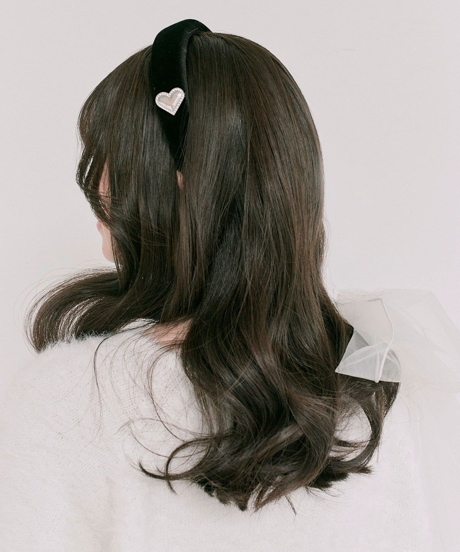 OLIVE des OLIVE(オリーブ デ オリーブ) ロゴハートベロアカチューシャ