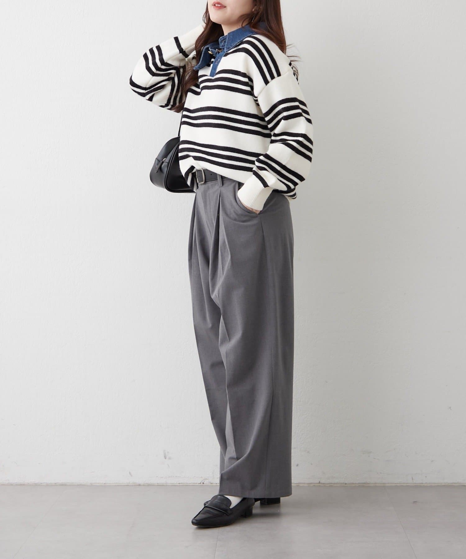 Remind me and forever(リマインドミーアンドフォーエバー) デニム衿BIGニット