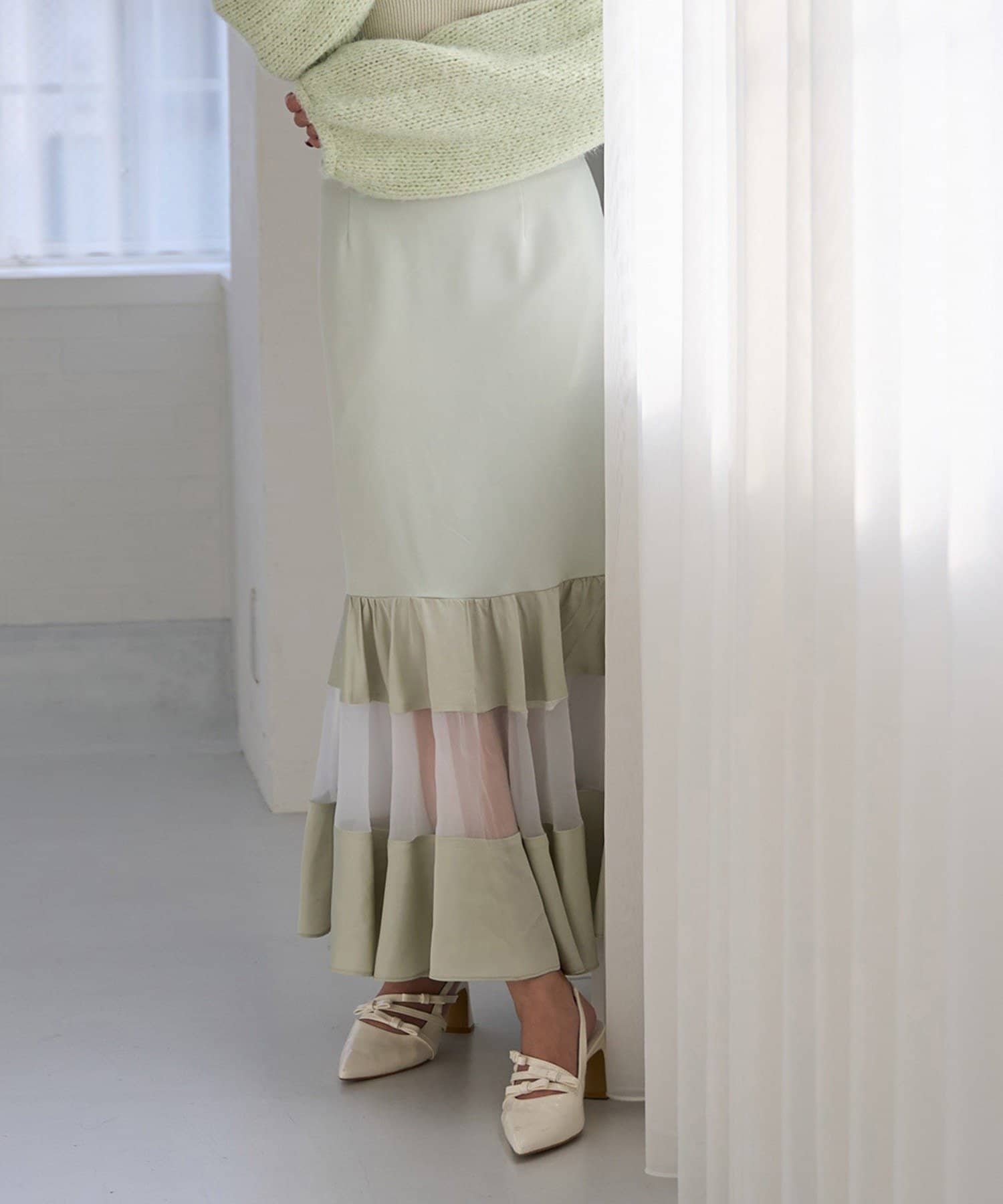 Seemi.by NICE CLAUP(シーミーバイナイスクラップ) 【Seemi】異素材マーメイドスカート