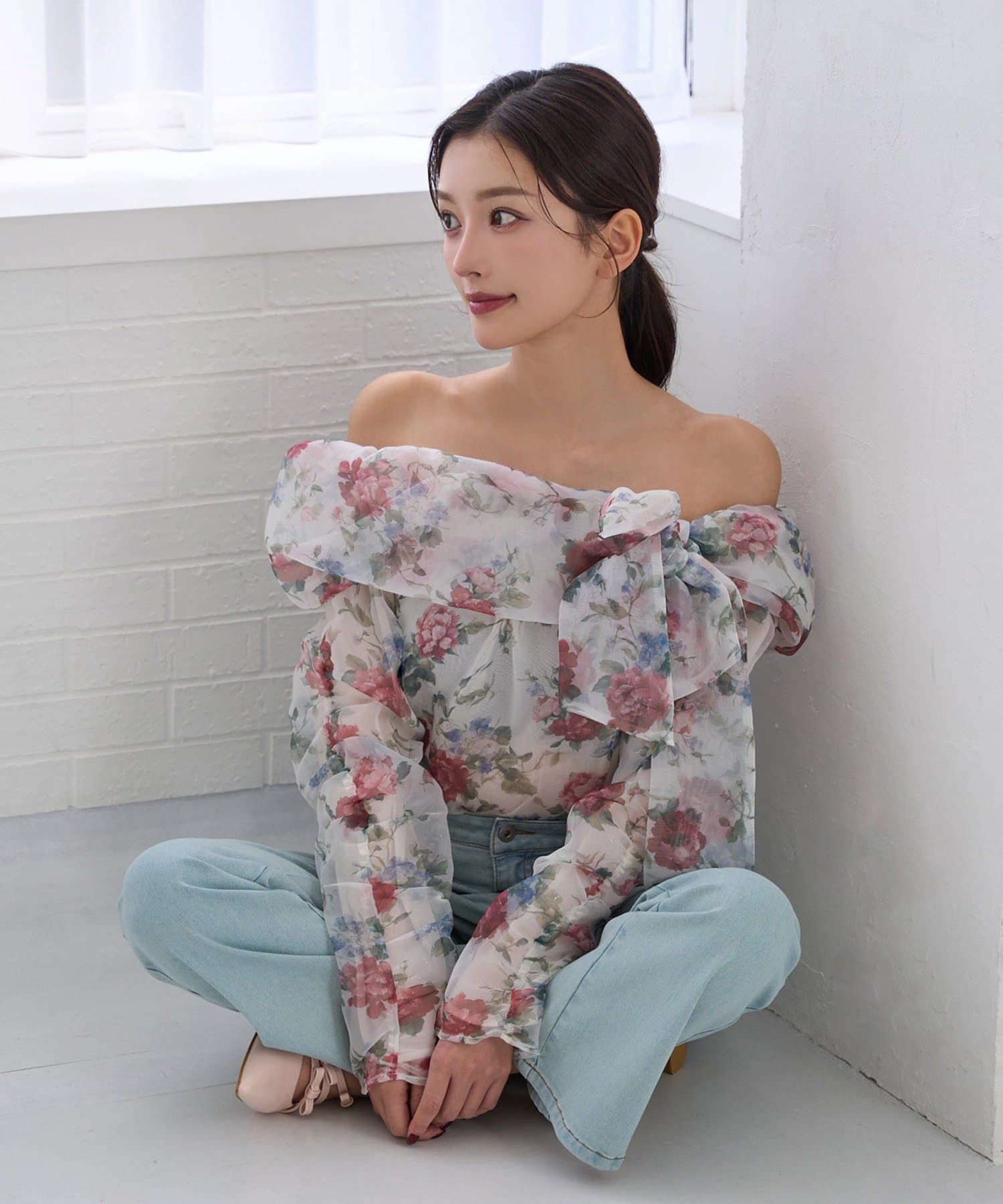 Seemi.by NICE CLAUP(シーミーバイナイスクラップ) 【Seemi】リボンブラウス