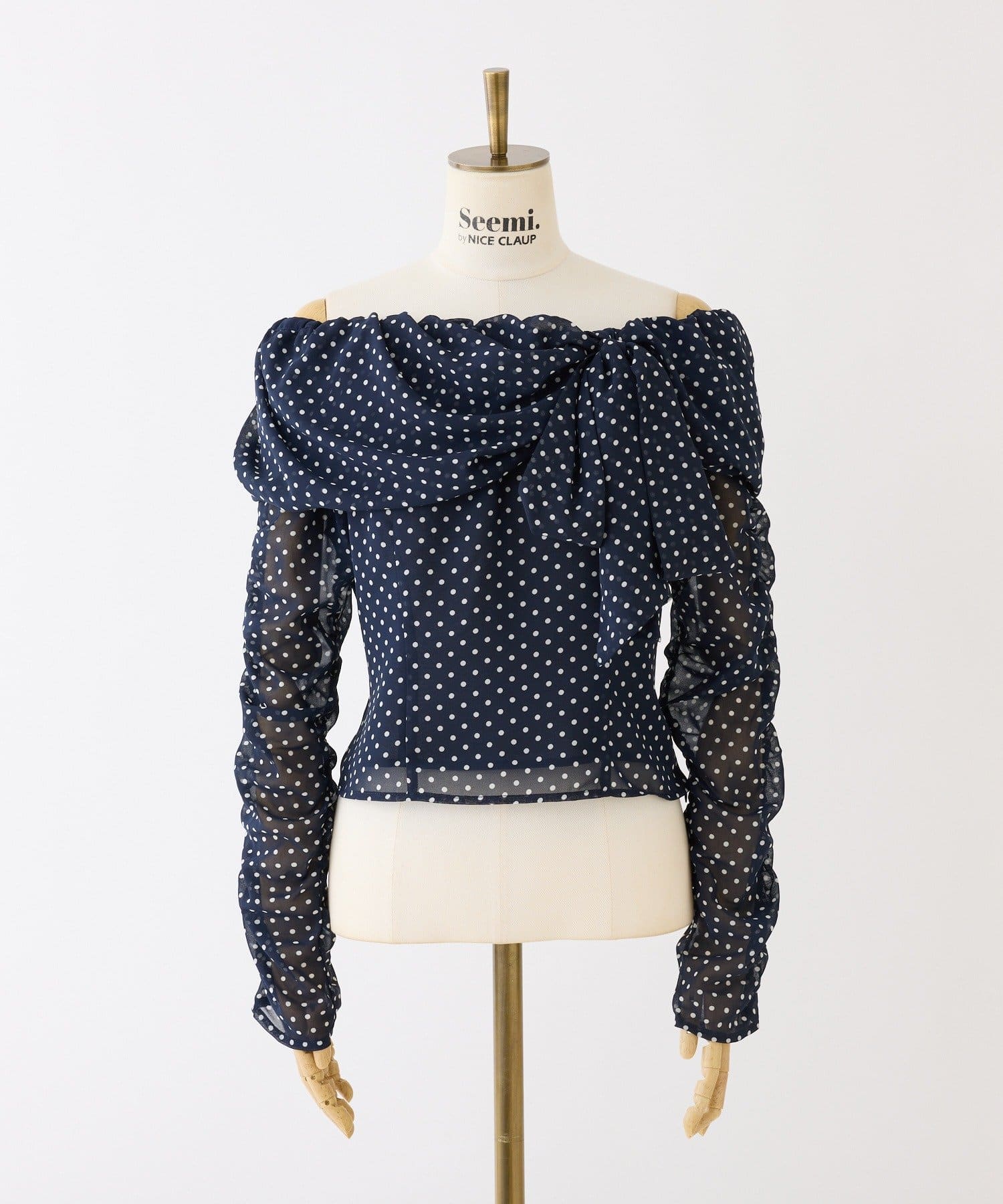 Seemi.by NICE CLAUP(シーミーバイナイスクラップ) 【Seemi】リボンブラウス